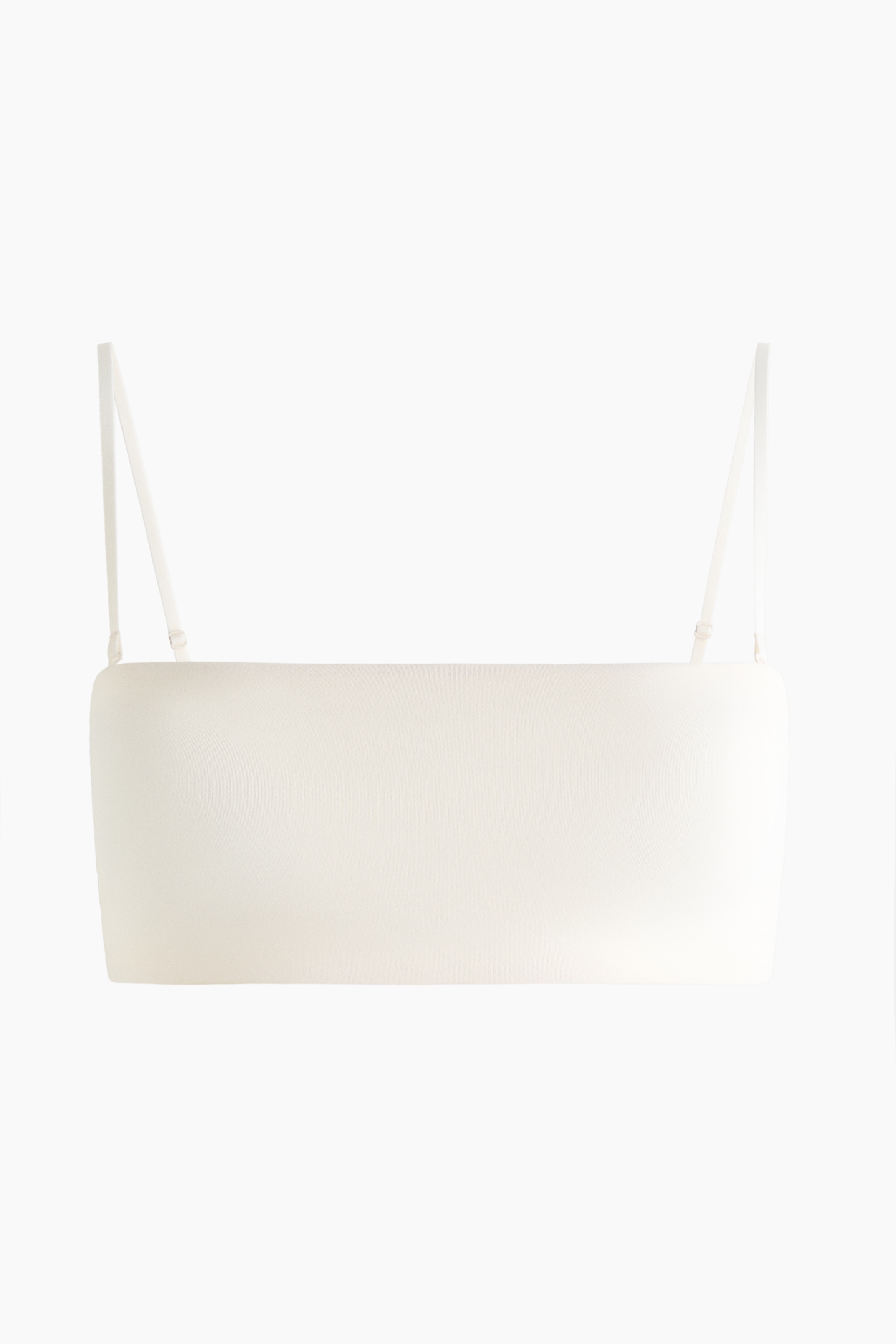 Padded microfibre bandeau bra-Cream