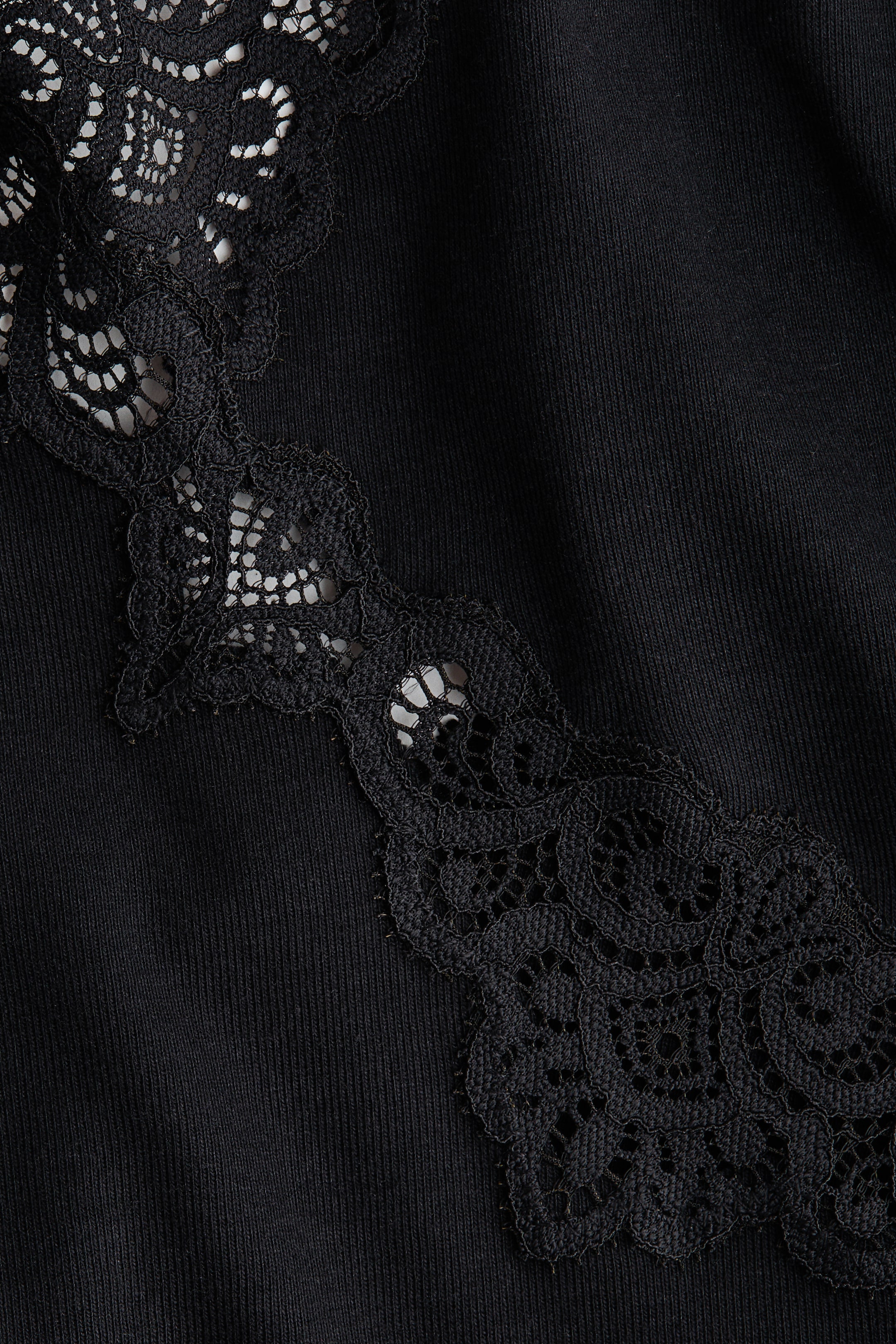 Lace-Trimmed Cotton Bodysuit