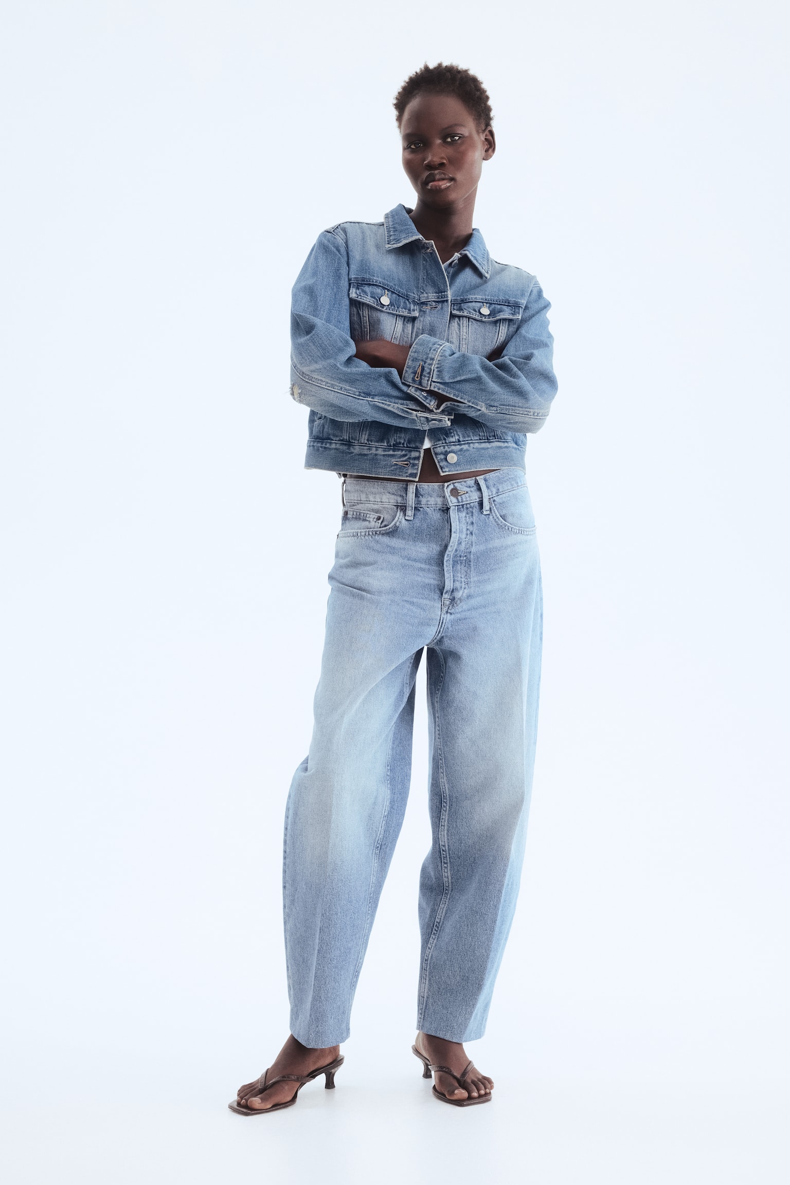 ז'קט ג'ינס - כחול ג'ינס משופשף - 1