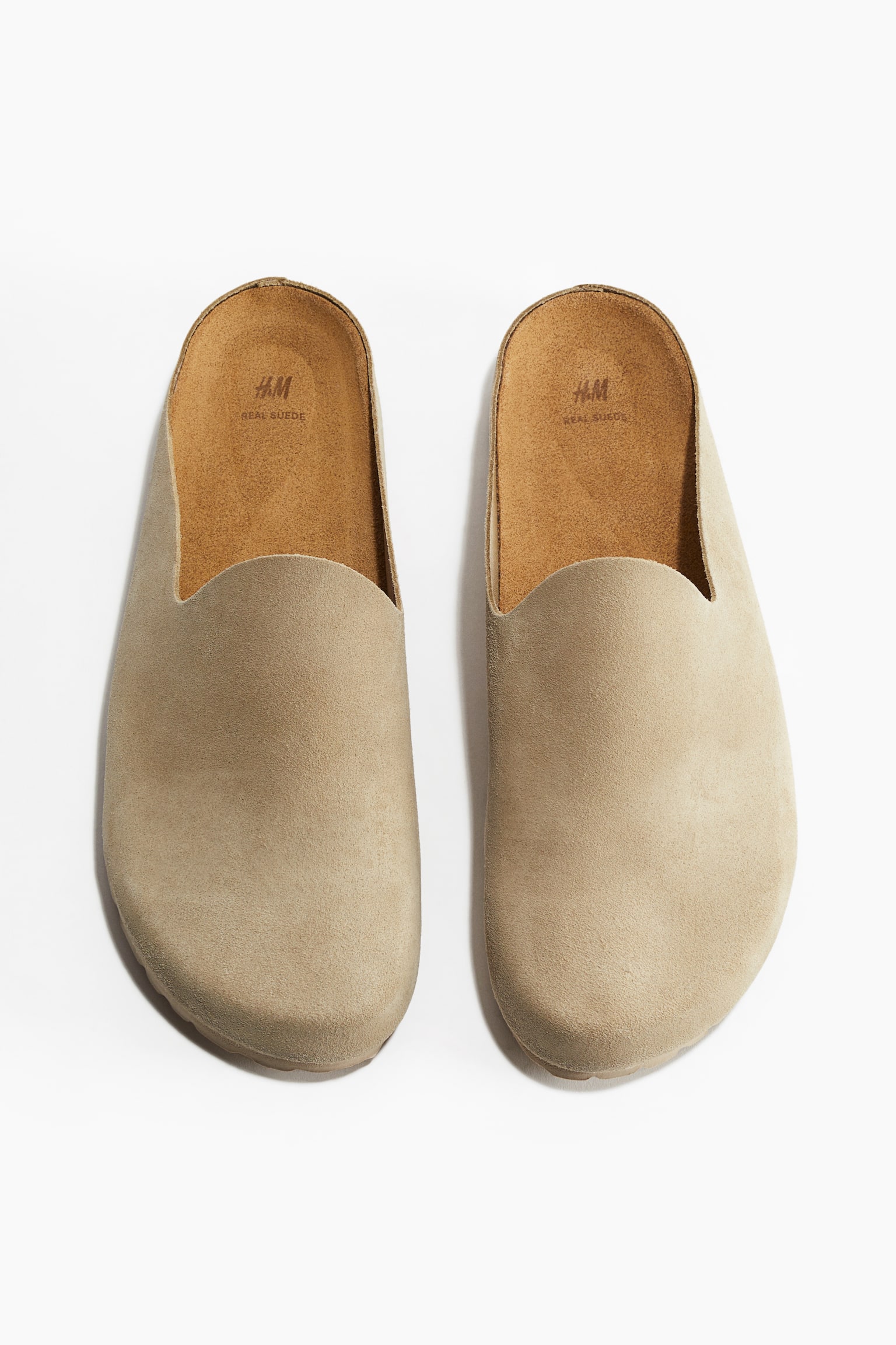 Suede mules - Beige - 2