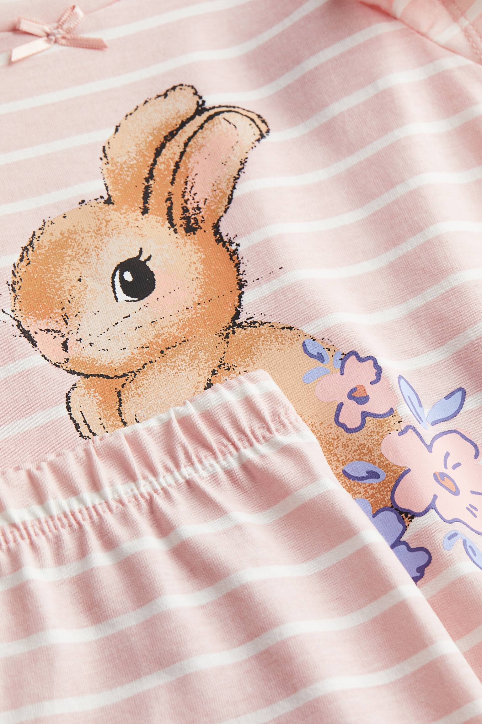 Jersey pyjamas - Light pink/Bunny/Natural white/Hearts/Light yellow/Floral/Light turquoise - 2