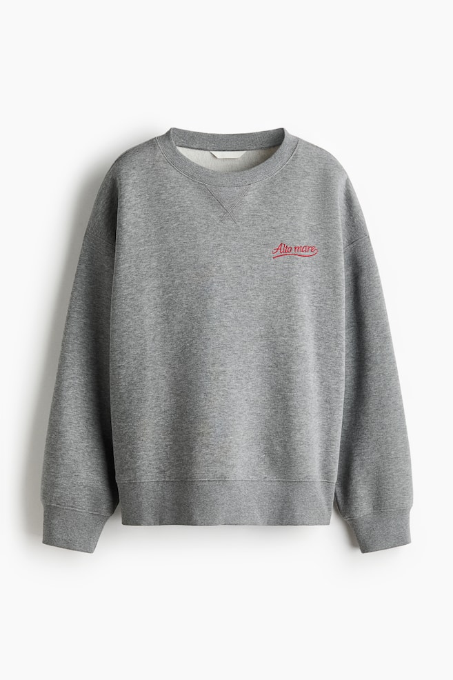 Sweatshirt with Motif - Gray melange/Alto Mare/Light pink/Pilates/Dark green/Chicago/Beige/Atelier - 1