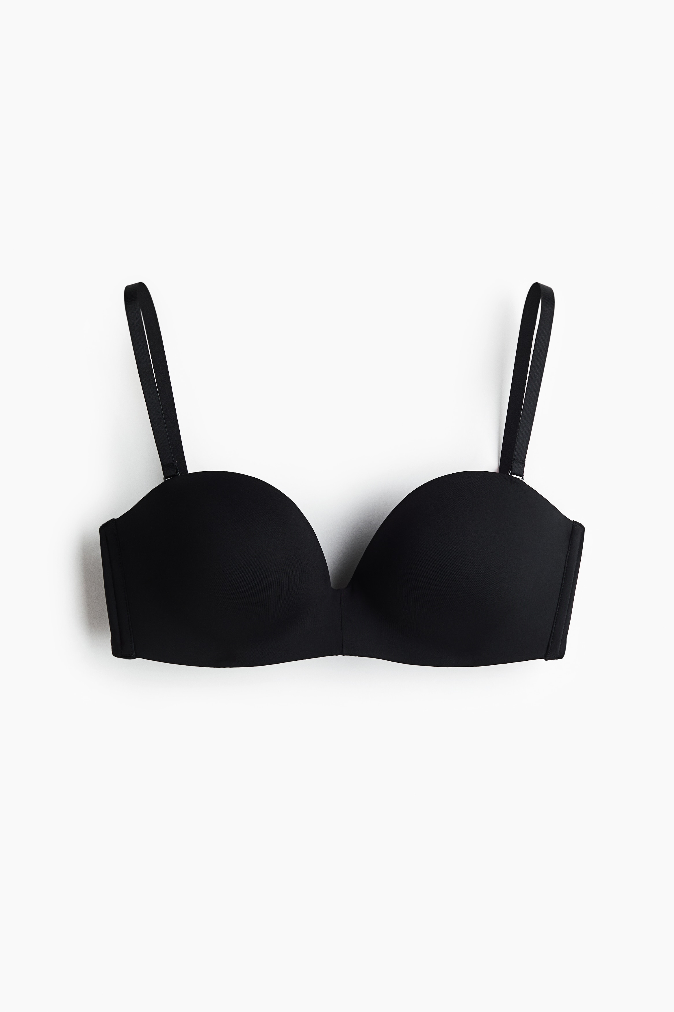 Non-wired padded balconette bra - Black/Beige