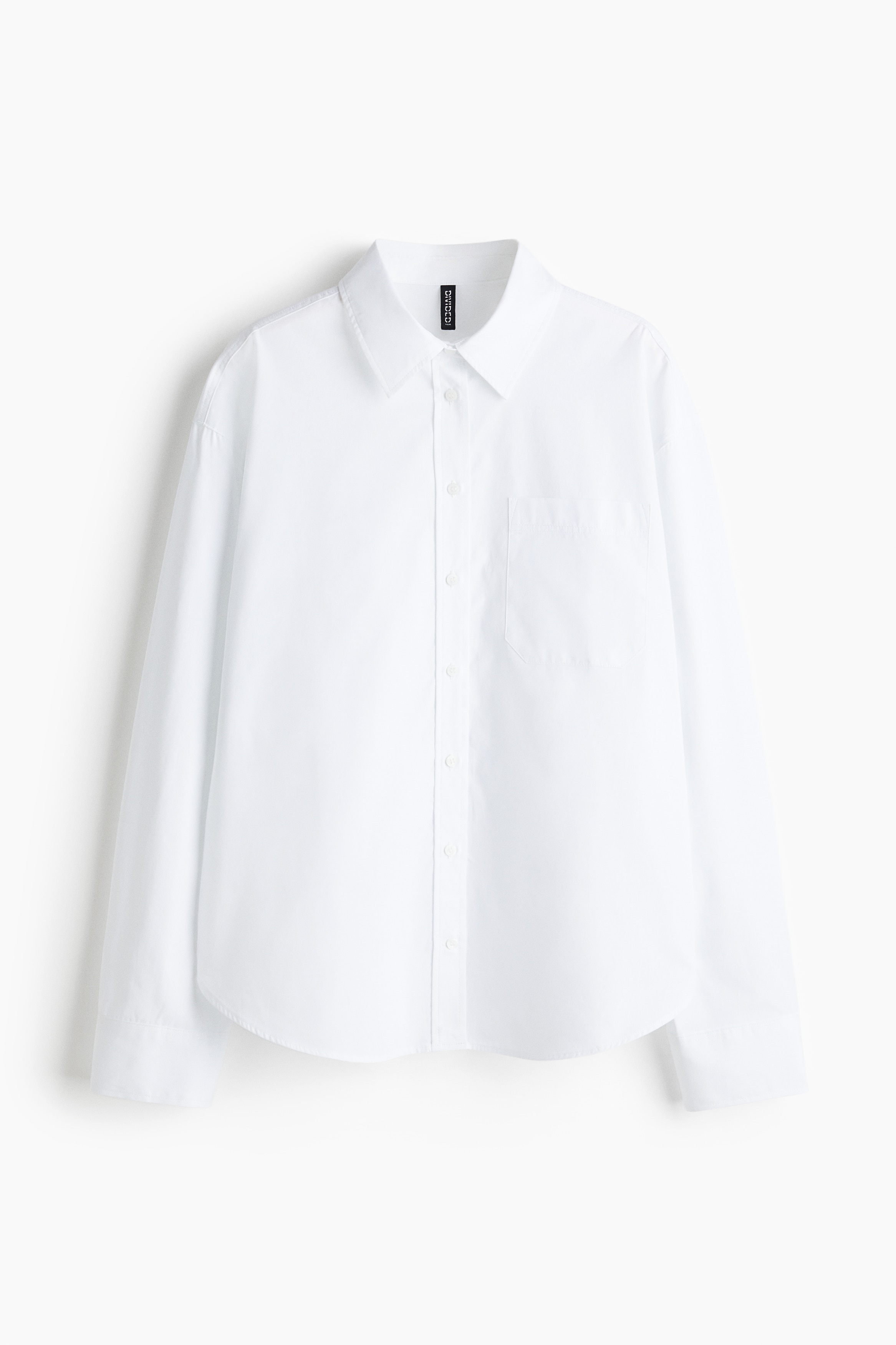 Oversized Cotton Shirt - White/Blue/Light blue/Stripe