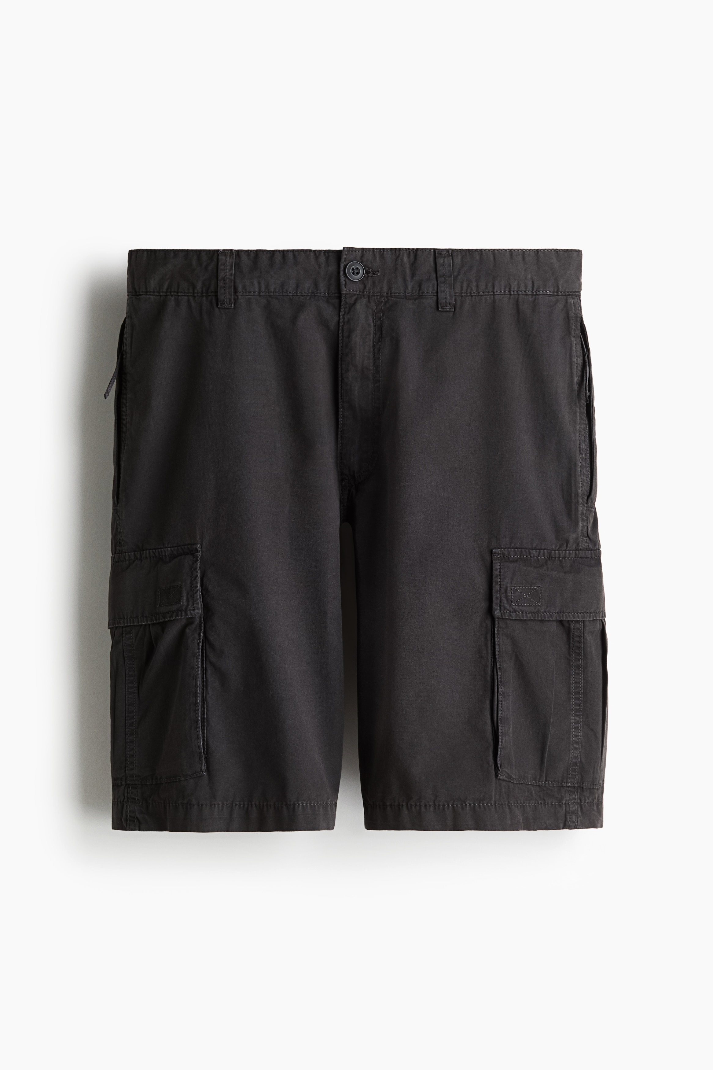 Shorts Cargo Relaxed Fit - Gris oscuro/Beige/Negro