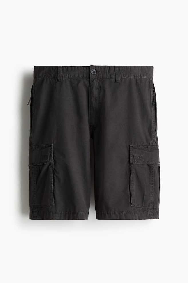 Relaxed Fit Cargo Shorts - Dark grey/Beige/Black - 1