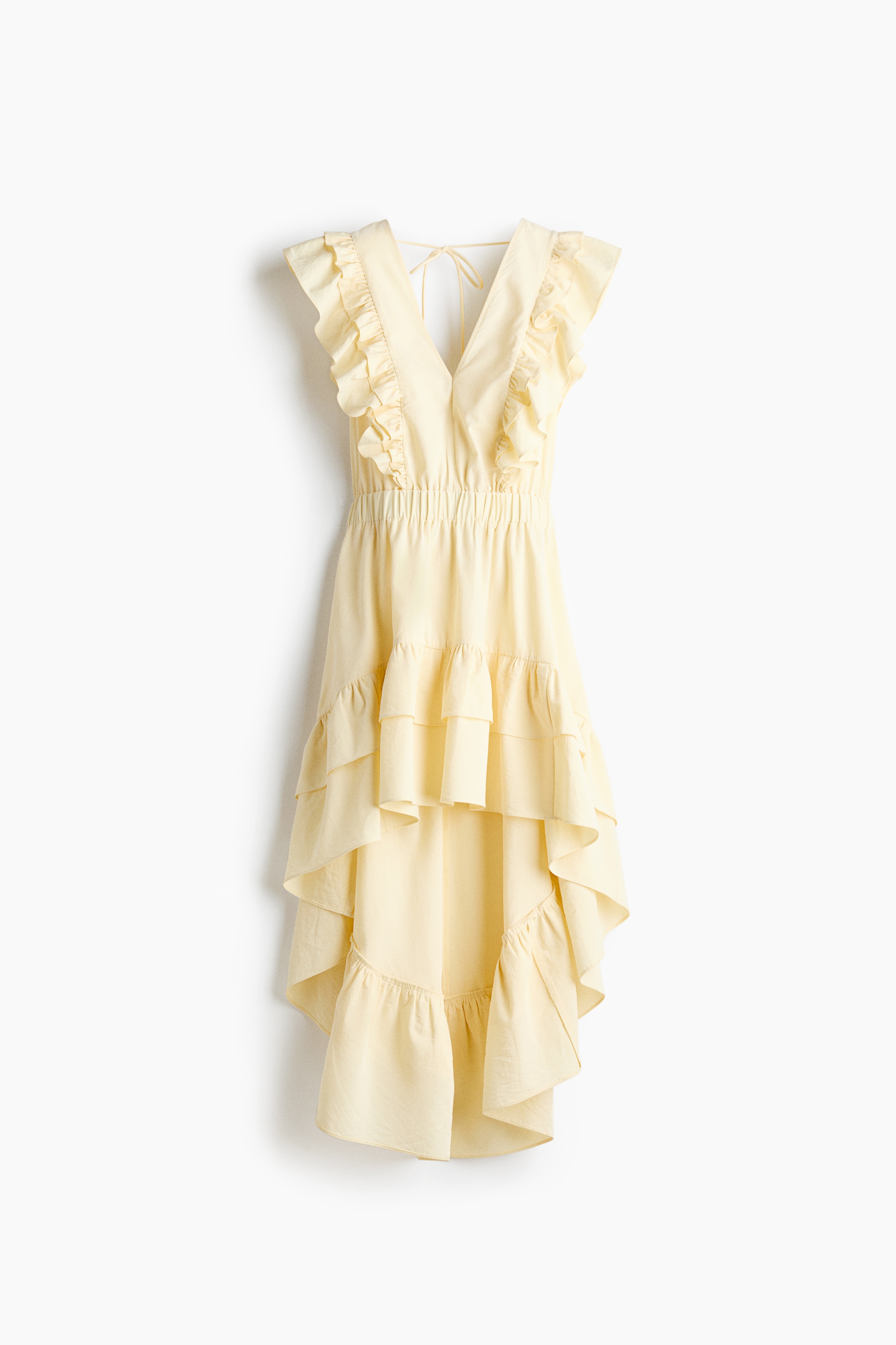 Frilled dress - Pale yellow