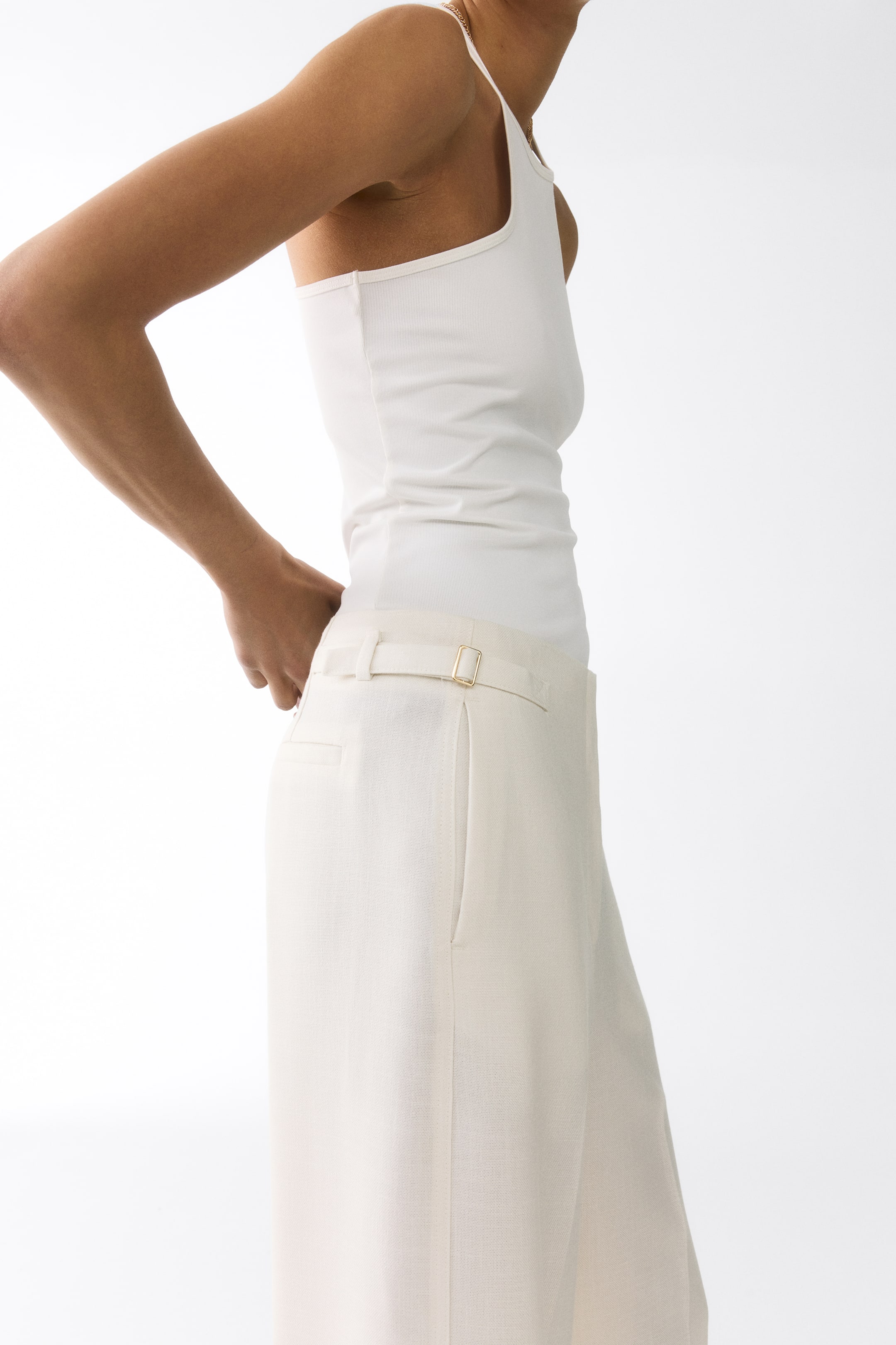 Wide-Leg Dress Pants