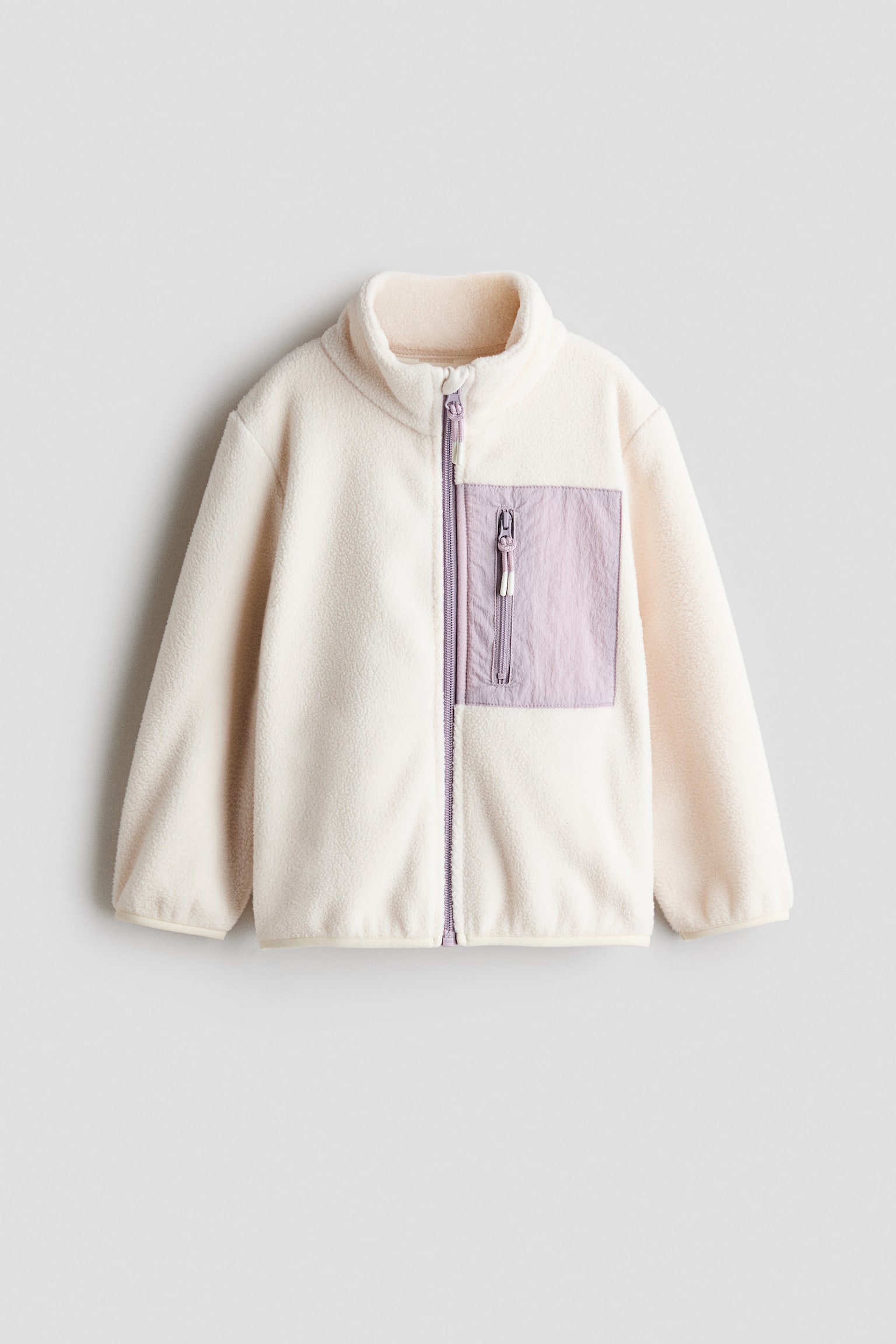 Fleecejacke - Hellbeige/Colourblocking