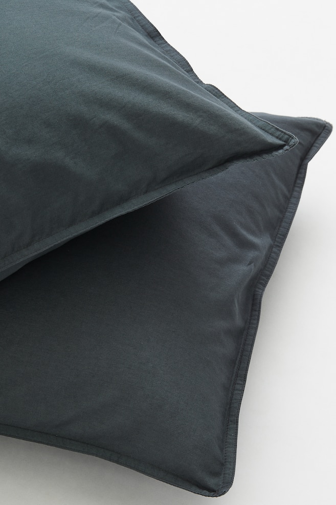 2-pack cotton pillowcases - Dark grey/White/Light mauve/Greige/dc/dc/dc/dc - 2