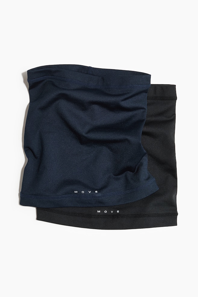 2-pack sports neck gaiters - Black/Navy blue - 1