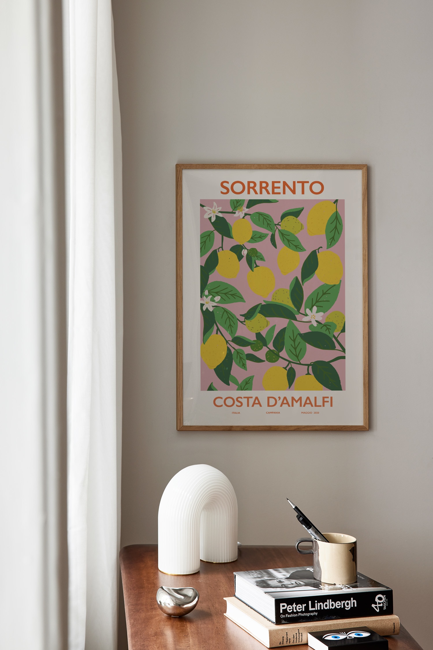 Sorrento Plakat - Gul/grøn