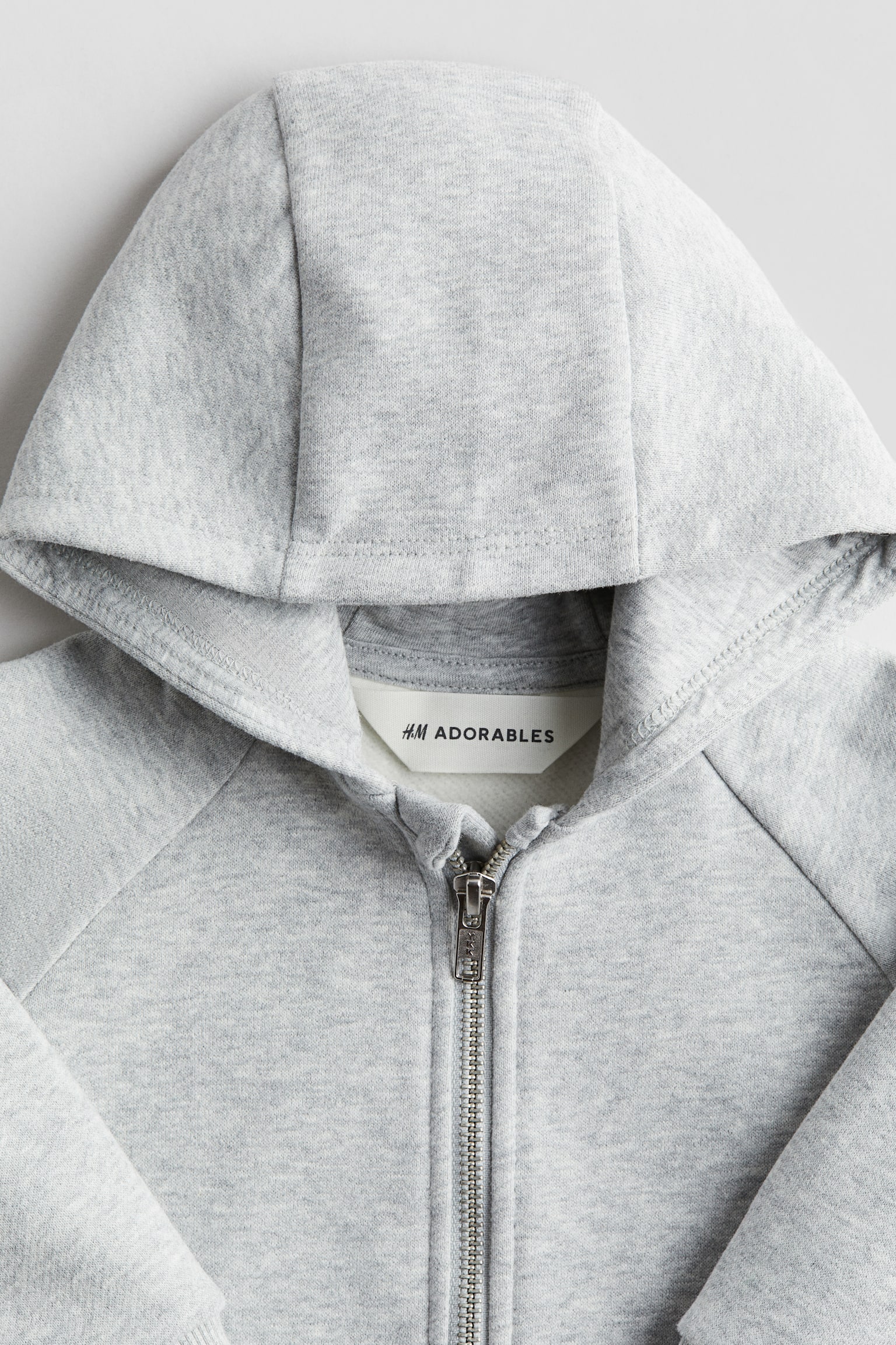 Zip-through hoodie - Light grey marl - 6