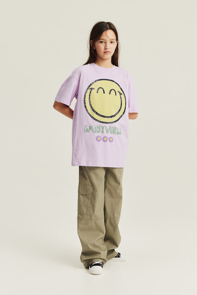 Oversized printed T-shirt - Lilac/SmileyWorld®/Dark grey/The Little Mermaid/Black/Lilo & Stitch/Dark grey/SmileyWorld®/dc/dc/dc/dc/dc - 8