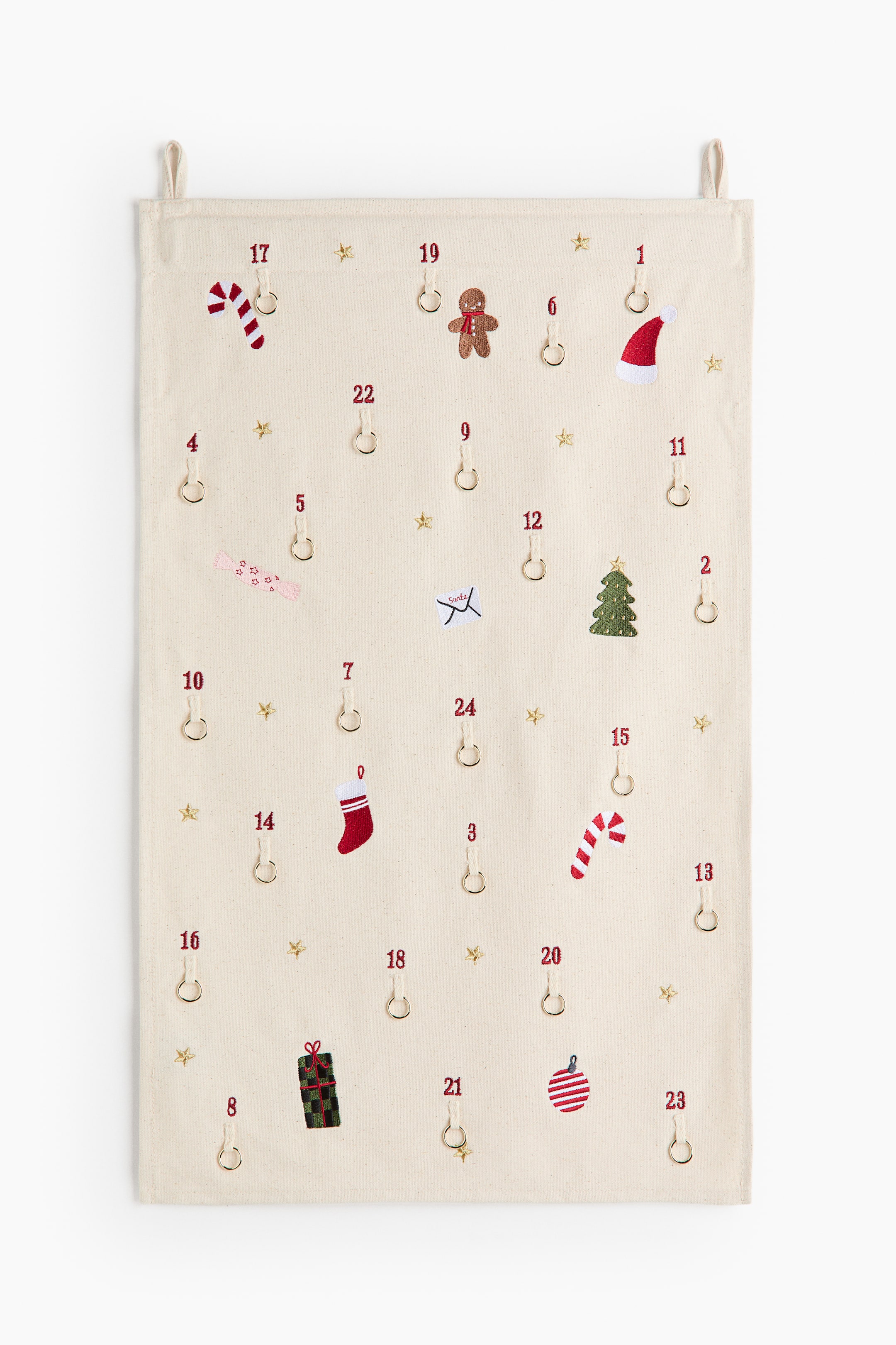 Embroidered Hanging Advent Calendar