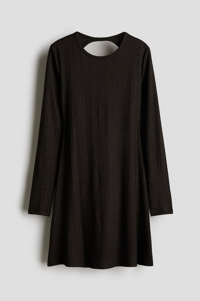 Robe en jersey avec ouverture dans le dos - Noir - 1