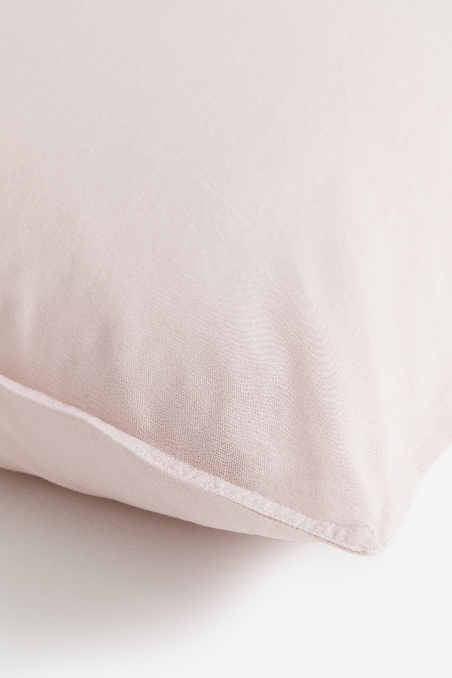 Washed linen-blend pillowcase - Powder pink/White/Grey/Beige/Dark yellow/Beige/Mint green/Mole/Dusty blue/Light green - 1