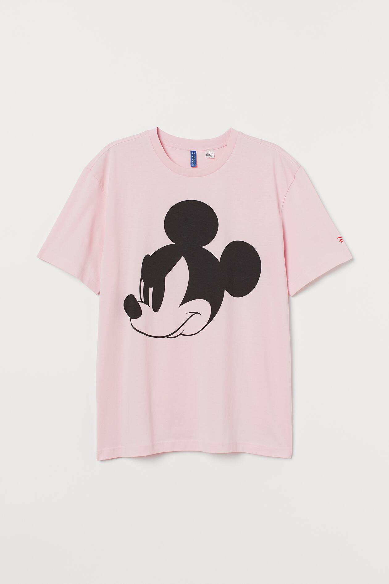 T-shirt with Printed Design - Round Neck - Short sleeve - Light pink ...