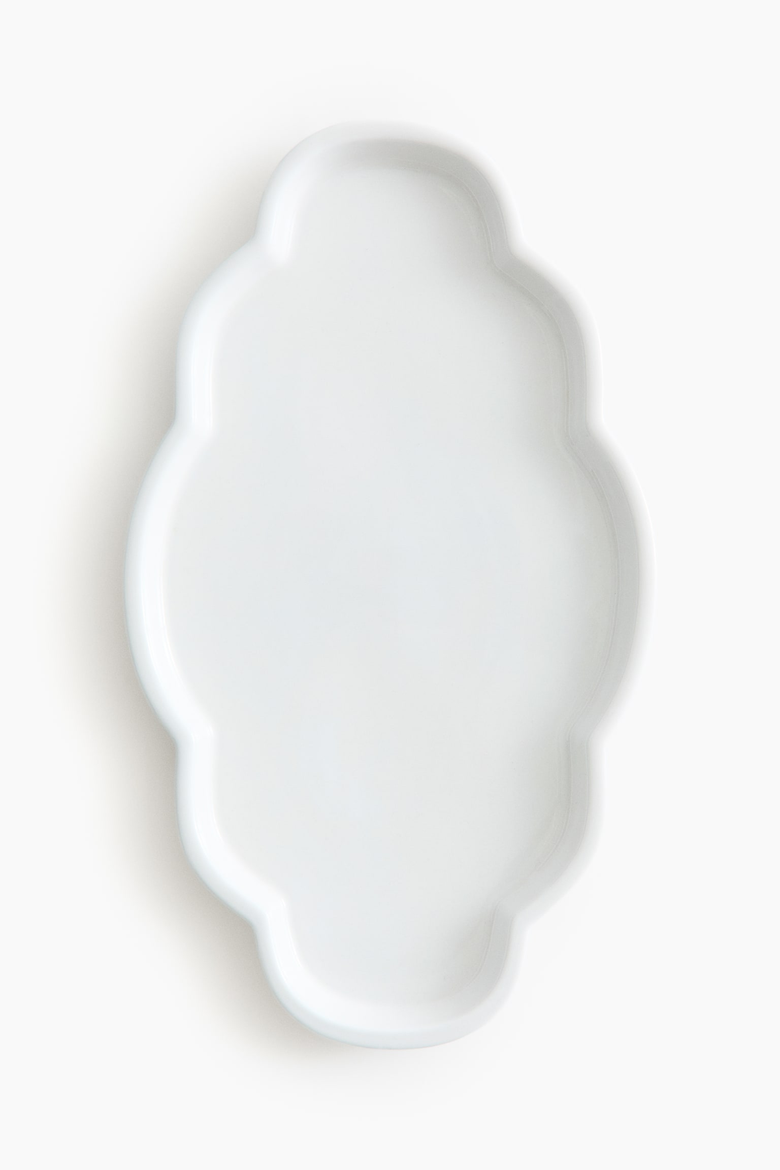 Large porcelain serving plate - White