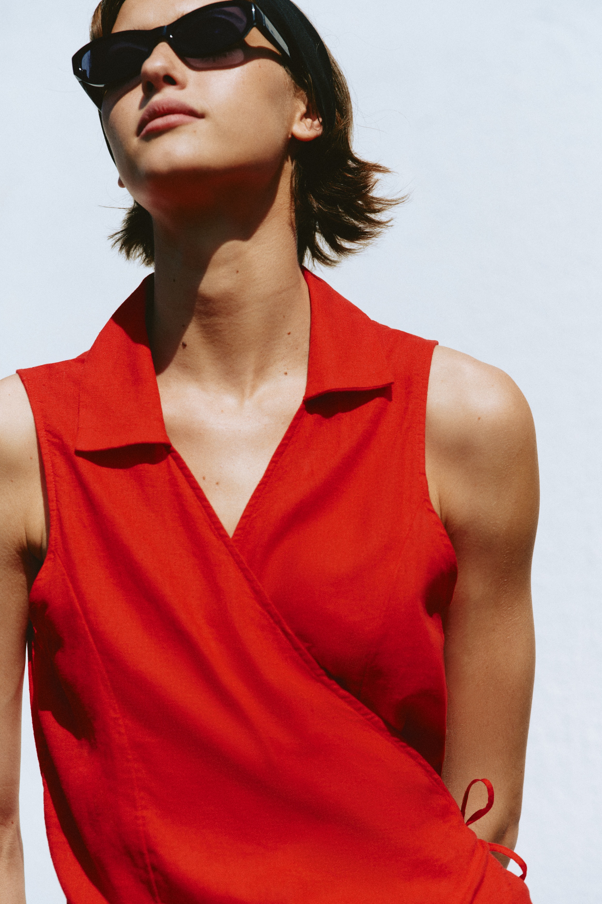 Linen-Blend Wrap Top from H&M - $24.99