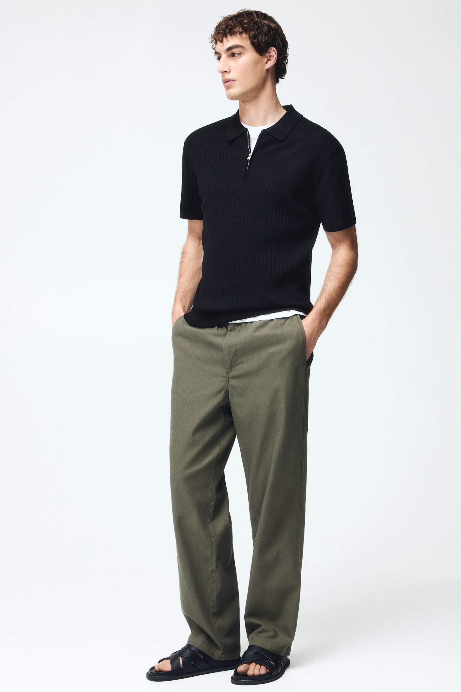 Slim Fit Polo shirt-Black - 6