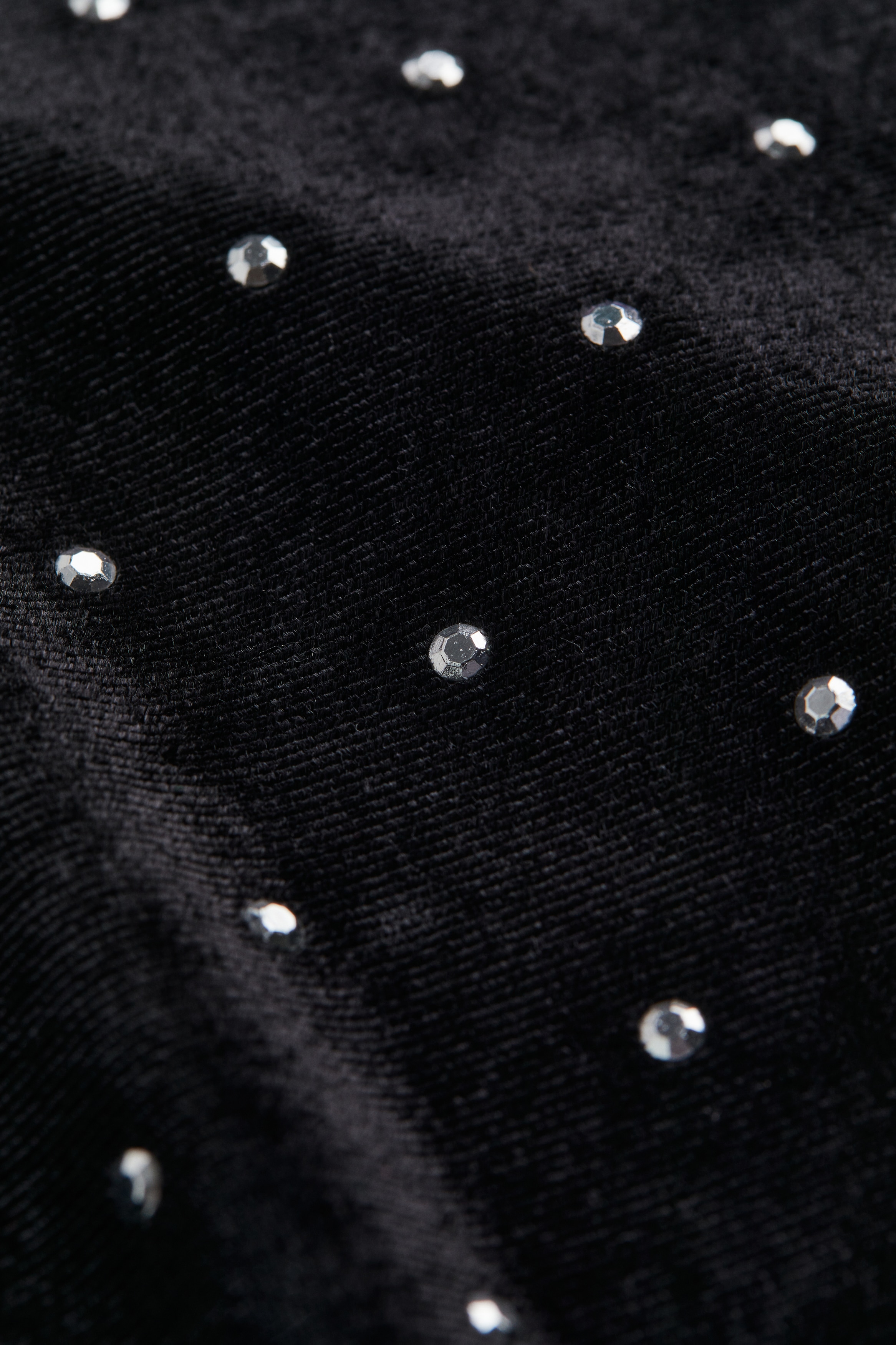 Rhinestone-embellished cold shoulder dress