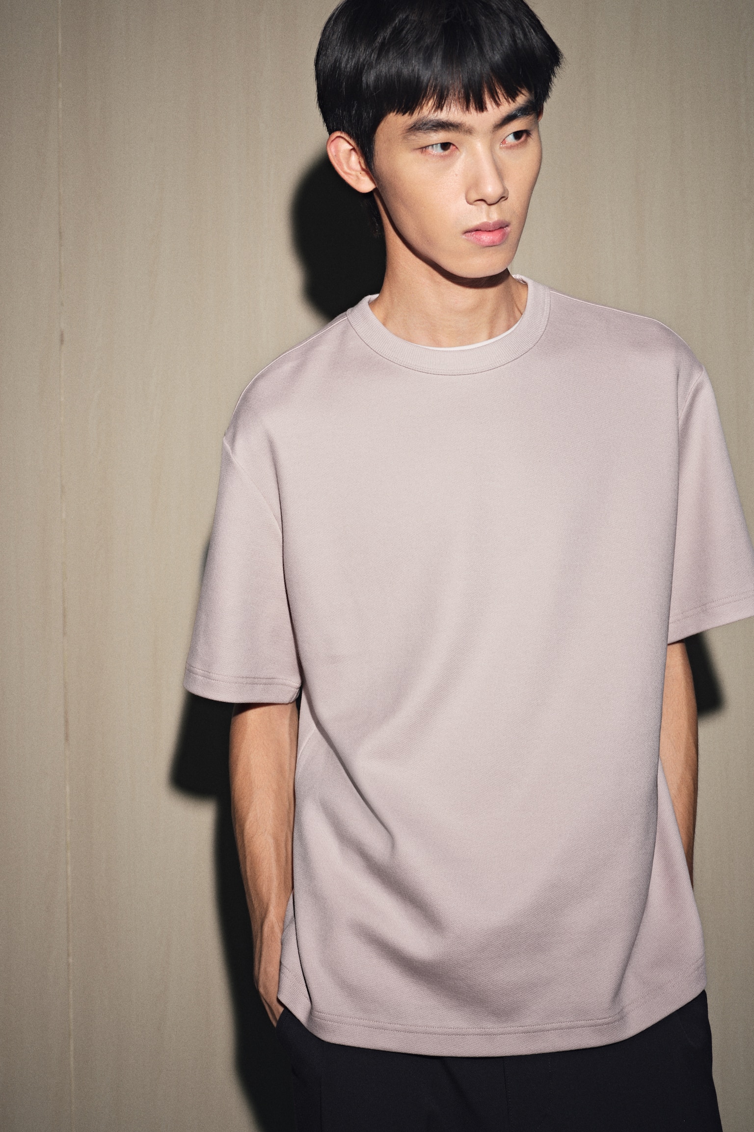 寬鬆剪裁T恤 - 粉紅色/黑色 - 5