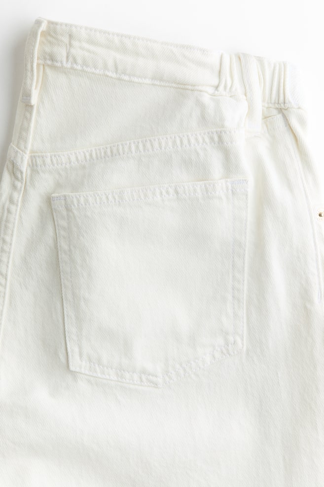 MAMA Straight Ankle Jeans-White - 2