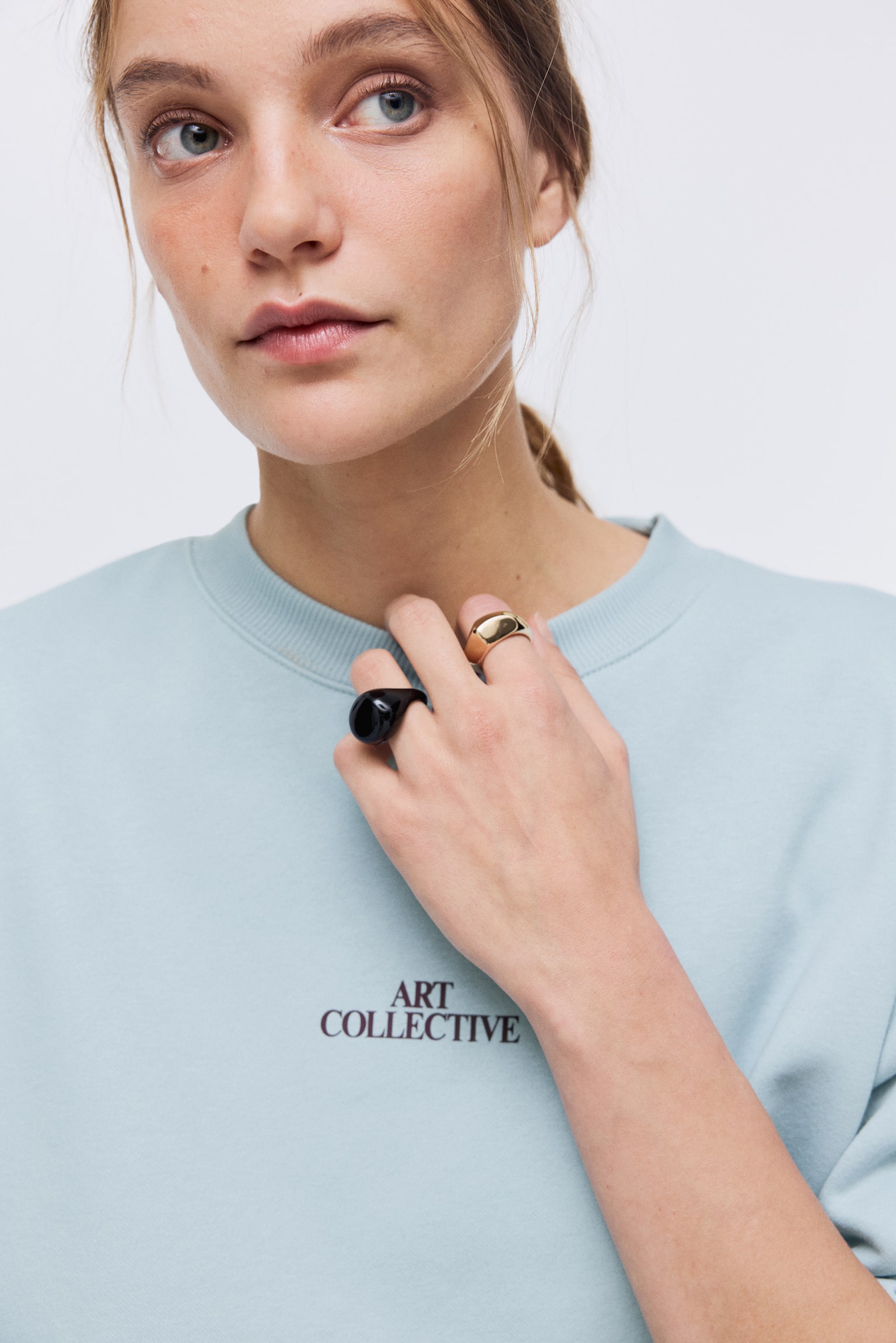 Text-motif sweatshirt - Light turquoise/Art Collective/Cream/Le Club/Light blue/New York/Olive green/Ce Soir/Burgundy/Running Club/Dark brown/Atelier/Dark brown/Paris - 4