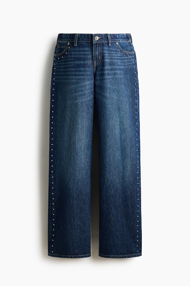 MAMA Wide Low Studded Jeans - Denim blue - 1