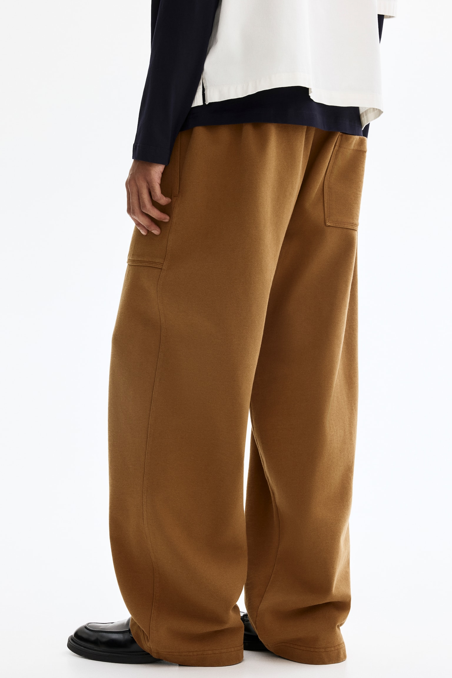 Relaxed Fit Cotton joggers - Dark beige/Dark grey - 3