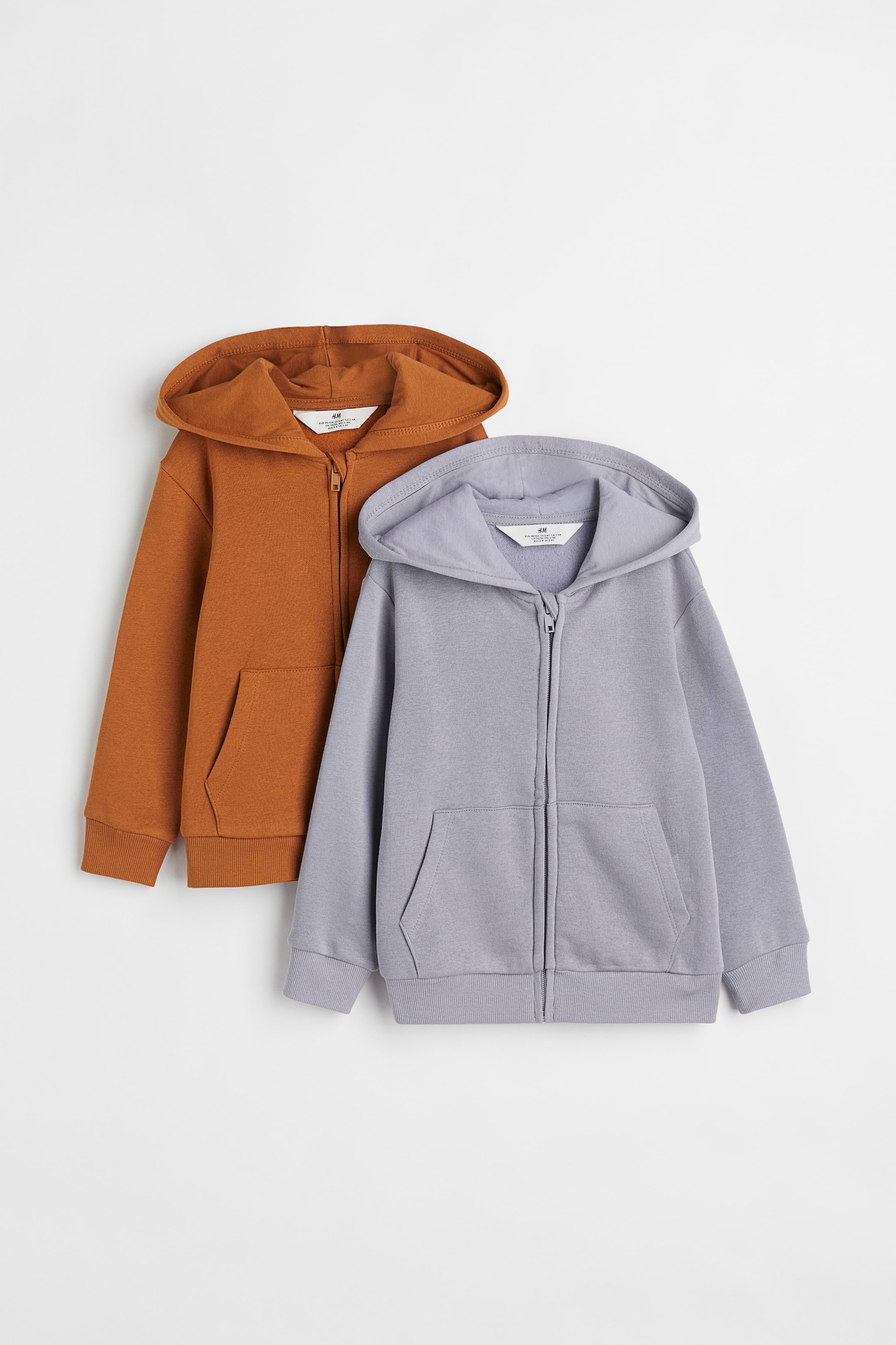Se større billede: 2-pak hættetrøje - Brun/Grå - BØRN | H&M DK 1
