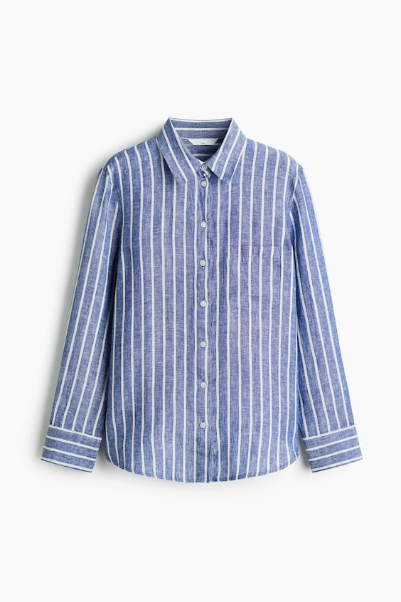 Женские рубашки H&M Linen Shirt