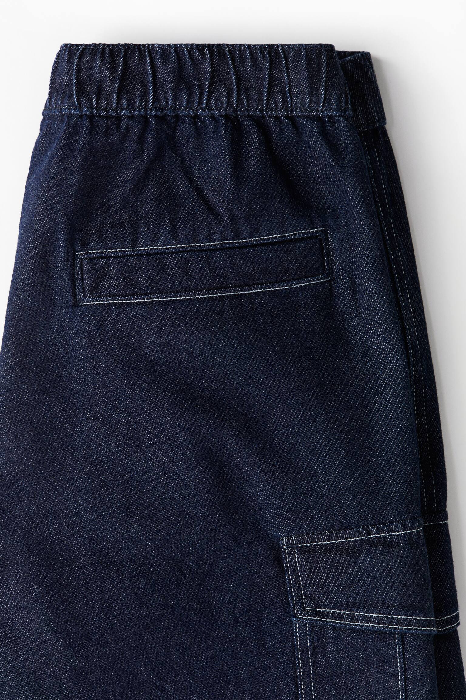 Loose Denim cargo shorts - Navy blue/Denim black/Light denim blue - 4