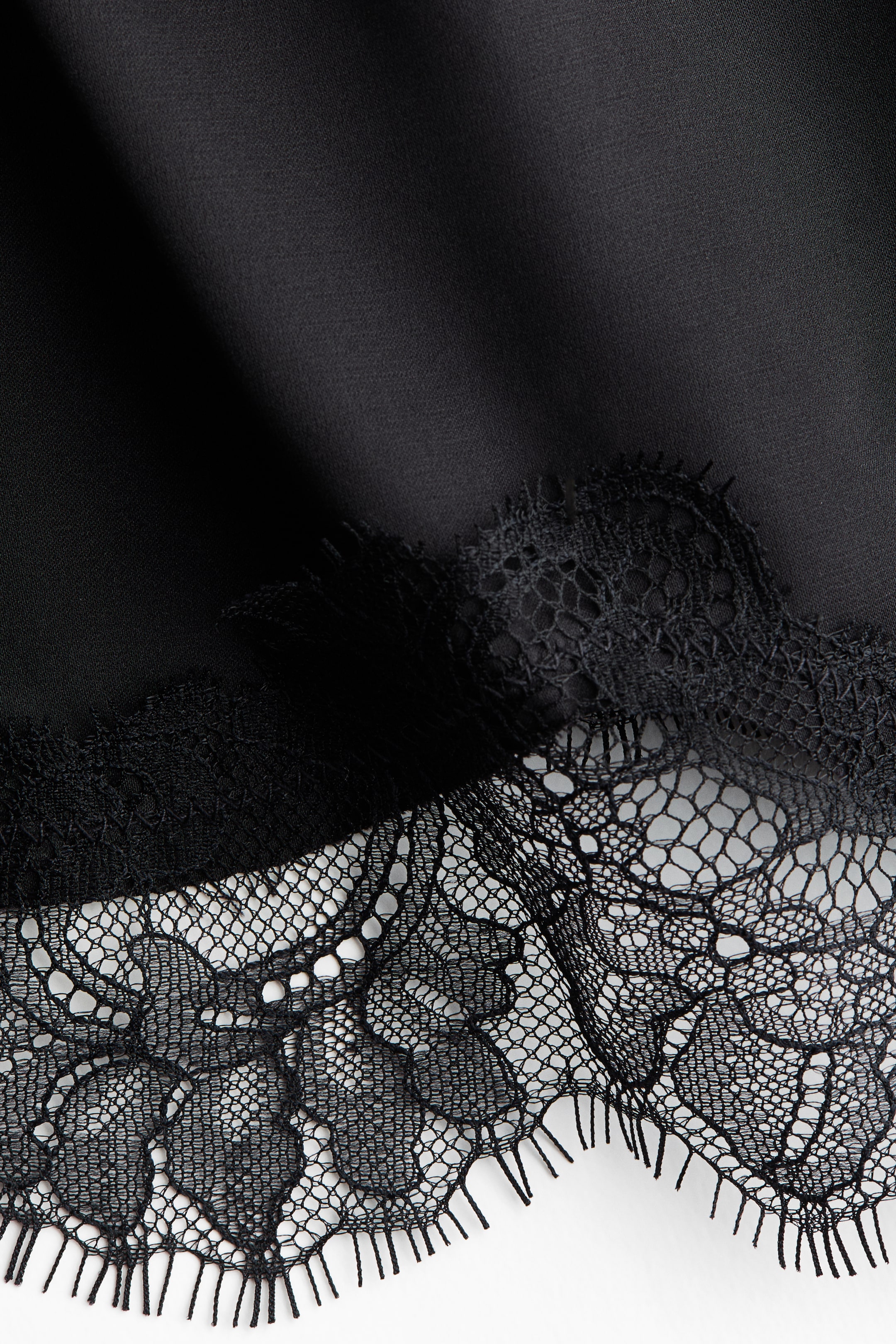 Lace-Trimmed Satin Nightgown