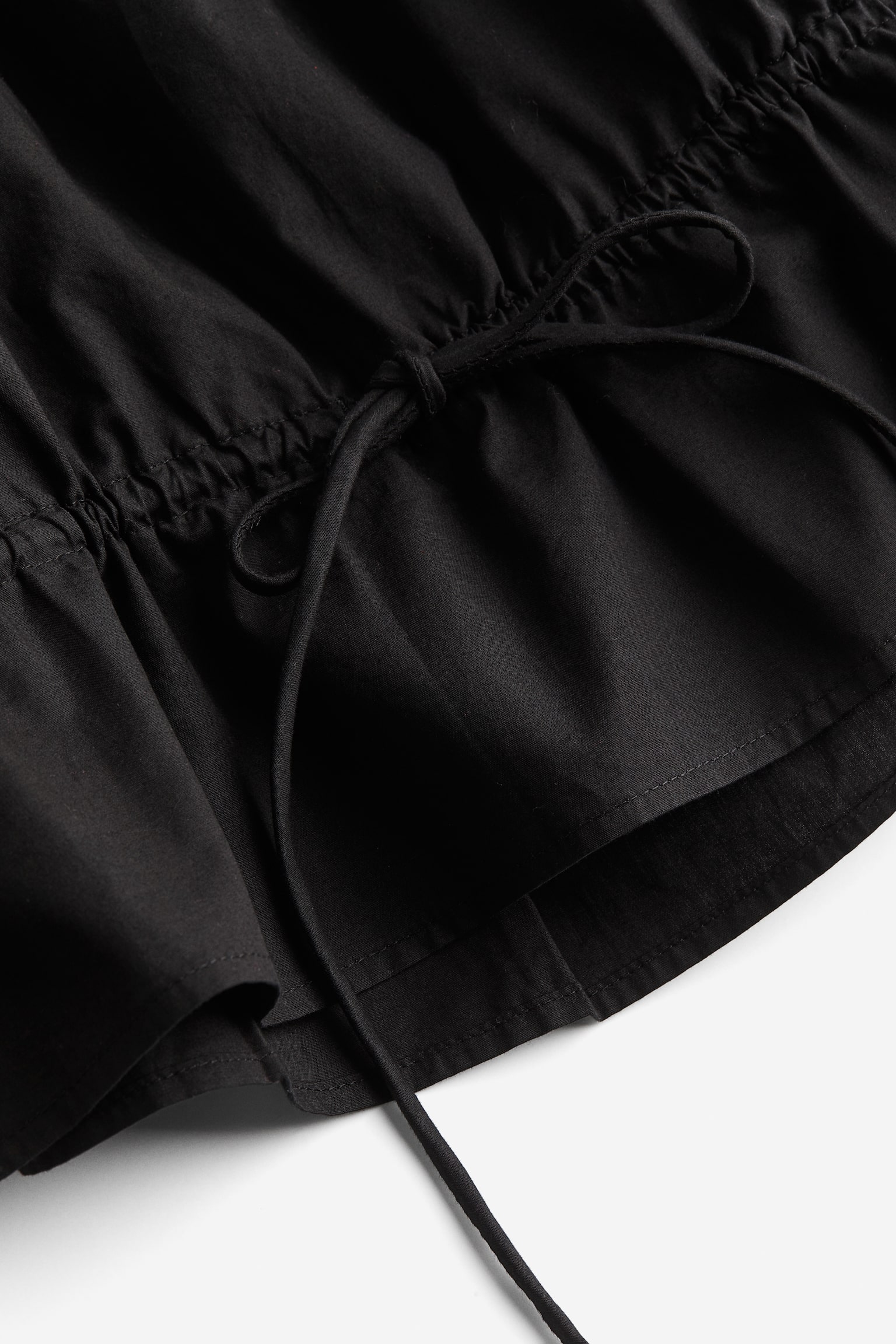 Drawstring-detail blouse - Black - 3