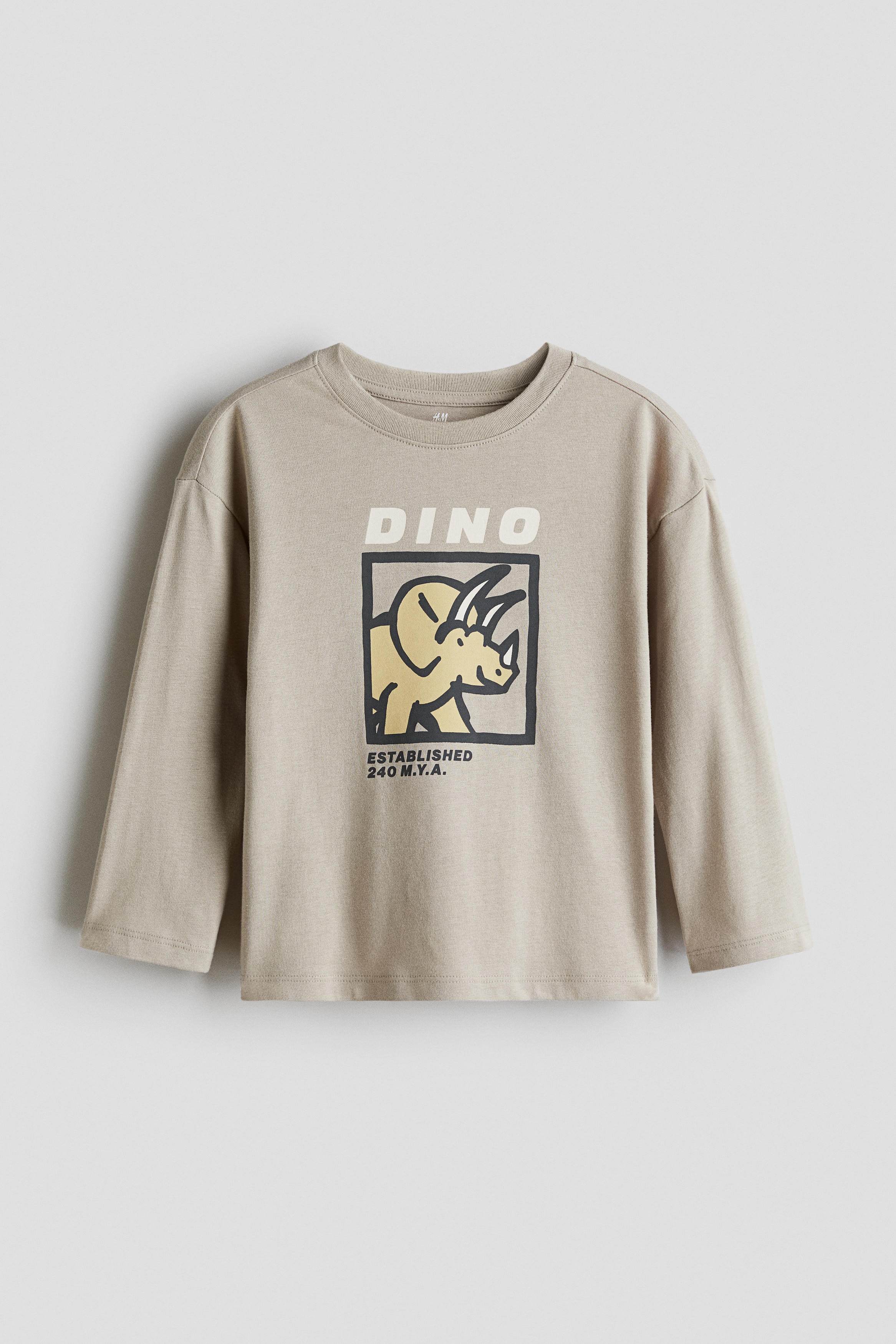 H & M - デザイン コットンTシャツ - ブラウン