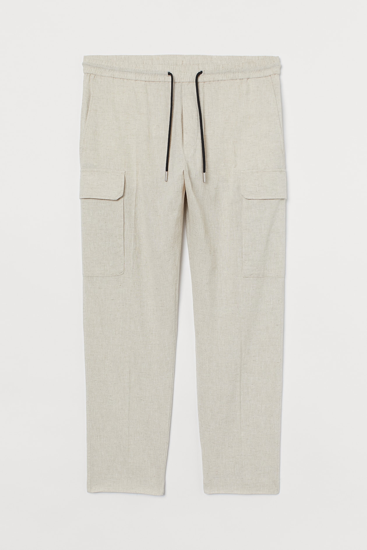 Linen-blend Cargo Pants - Long - Light beige melange - Men | H&M US