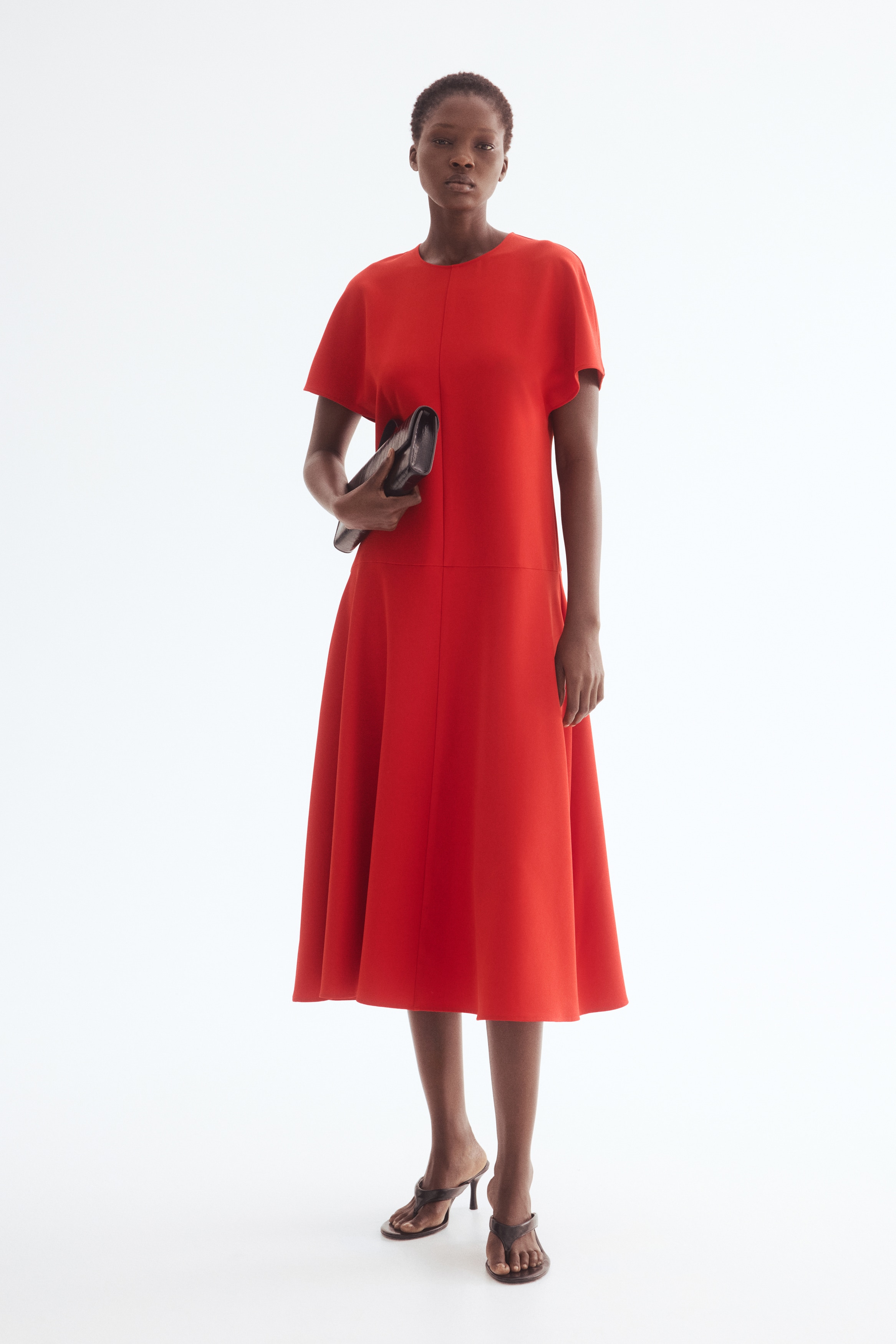 Midi Dress - Bright red - Ladies | H&M US