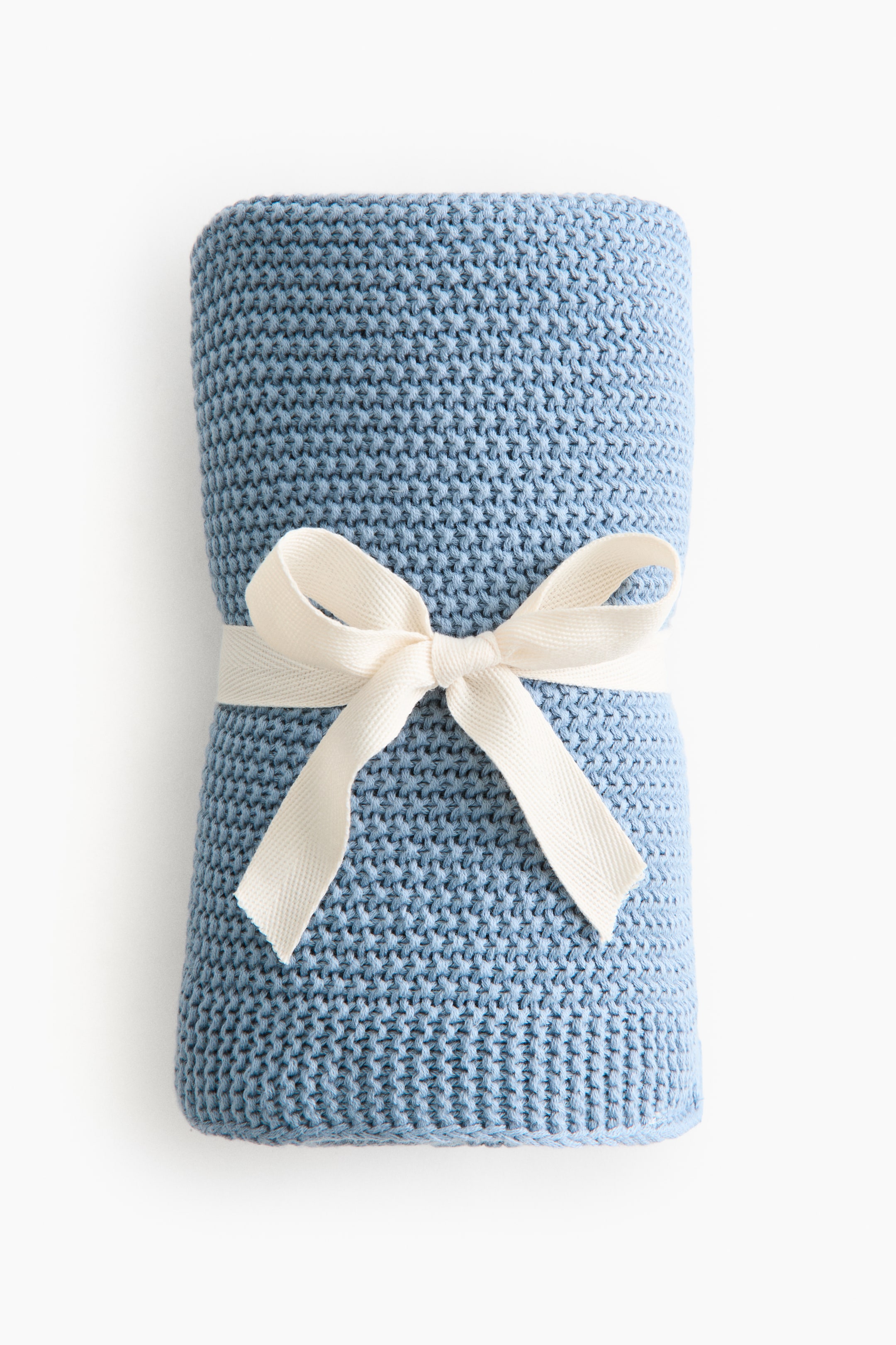 Moss-Stitched Cotton Baby Blanket