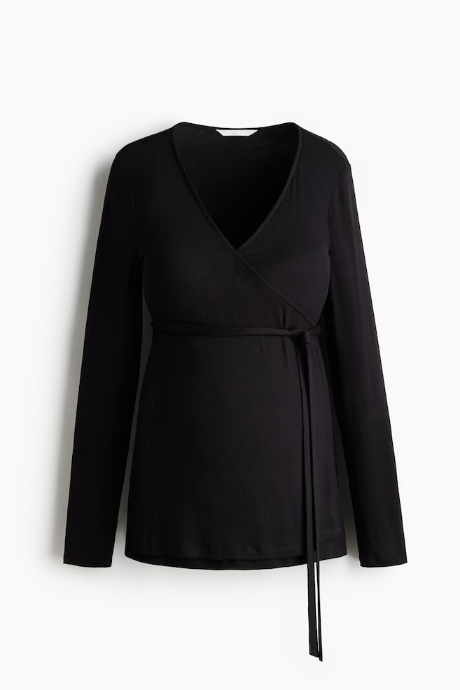 MAMA Wrap top - Black - 1