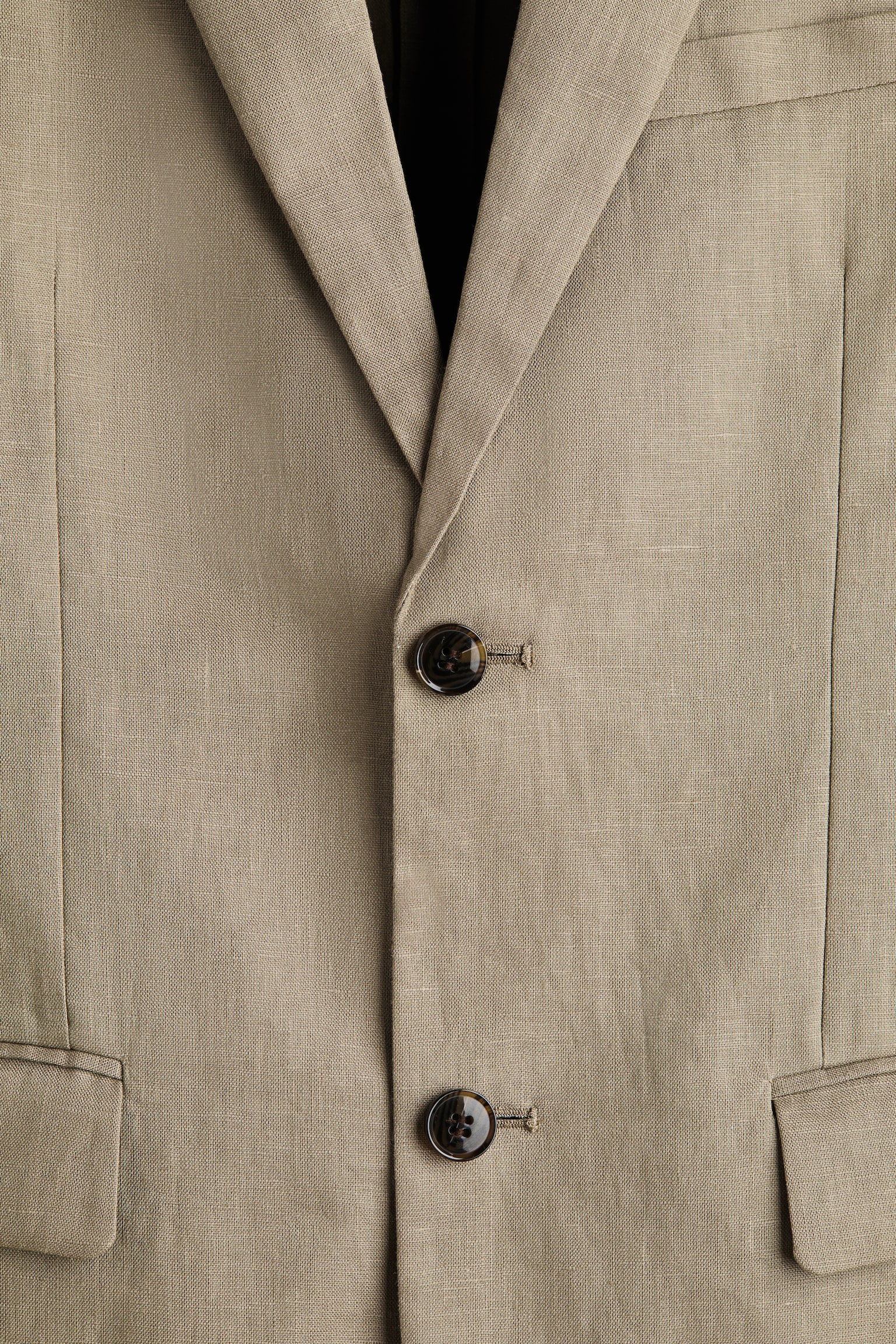 Áo khoác linen Slim Fit - Màu xanh kaki - 4