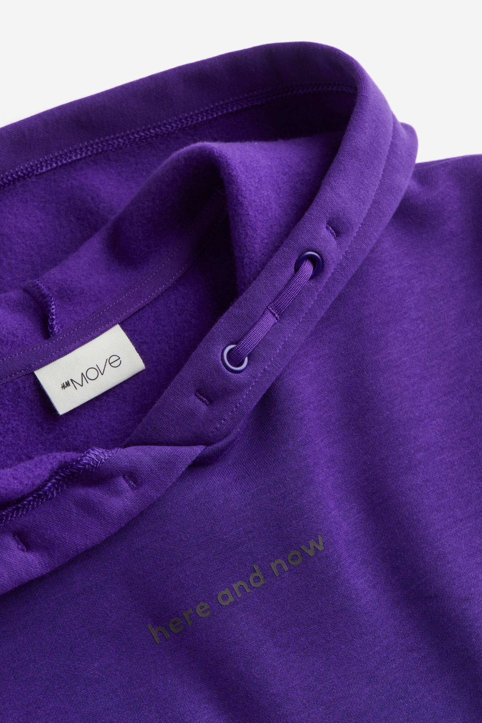 Activewear Hoodie In DryMove™ - Dark purple/Light grey marle/Light greige - 2