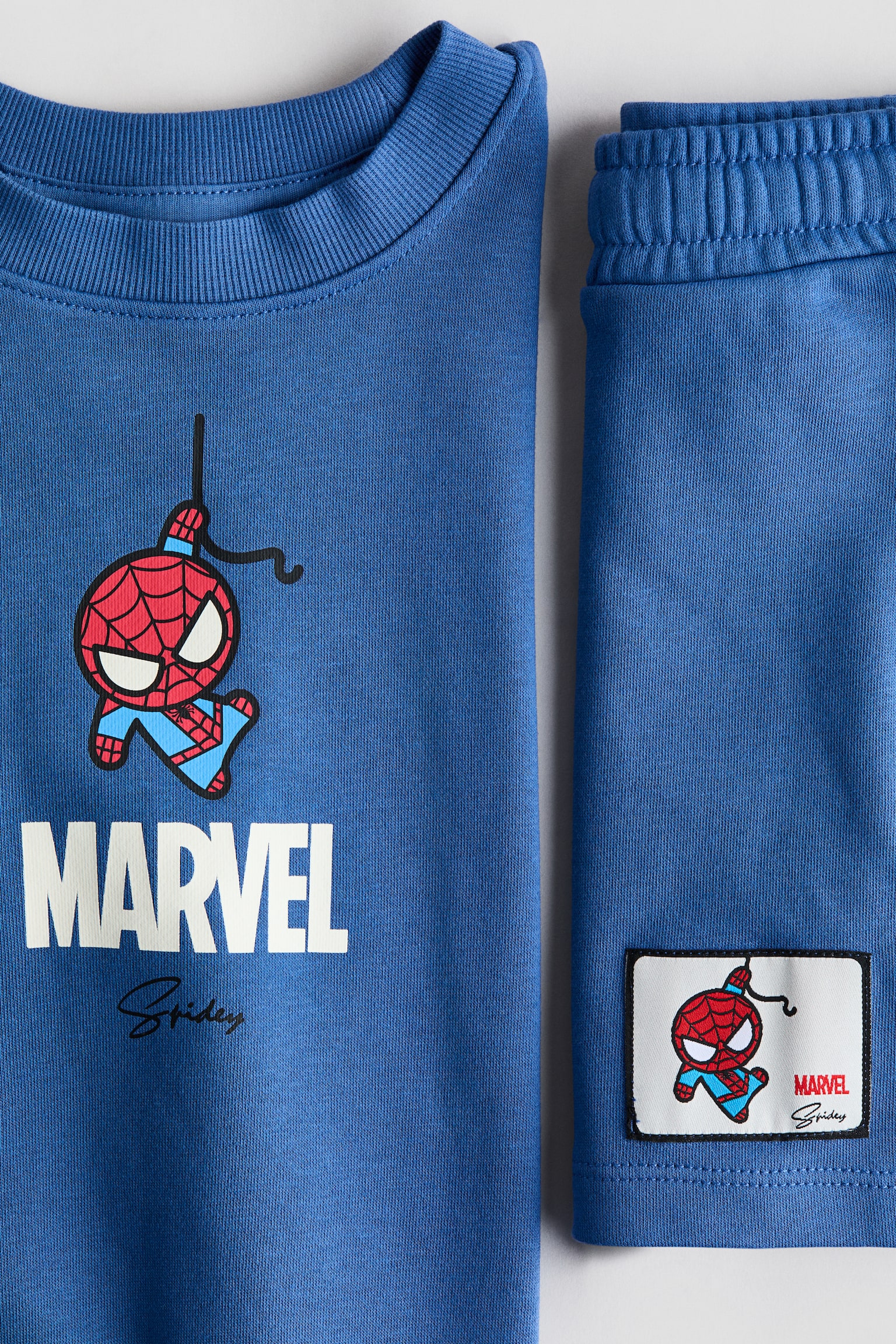 2-piece printed sweatshirt set - Blue/Spider-Man/Light grey marl/Minecraft/Cream/Mickey Mouse - 3