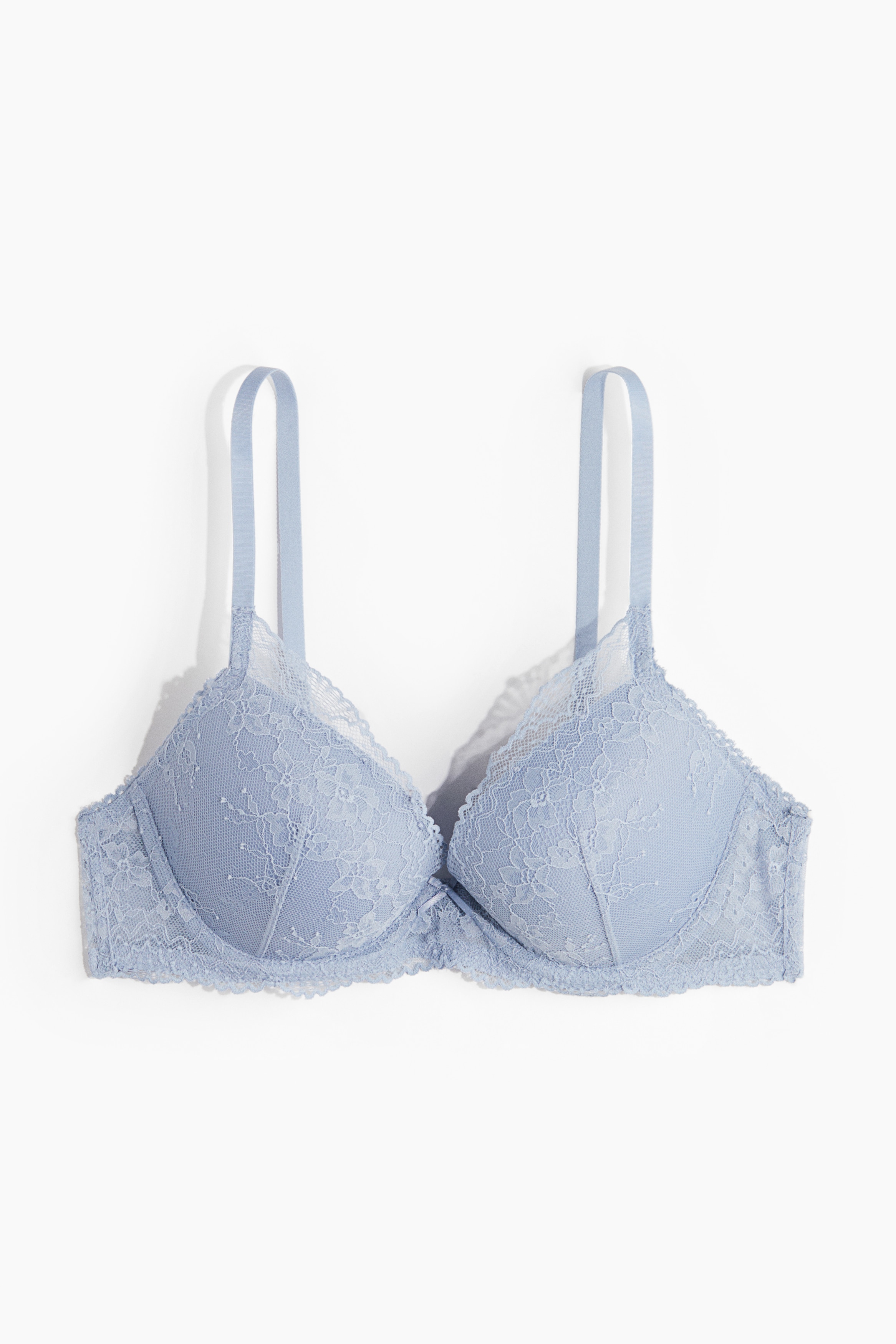 Sujetador push-up de encaje - Azul claro/Rosa empolvado/Blanco/Negro