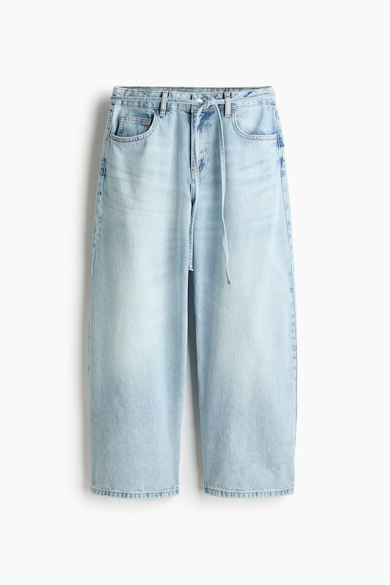 Женские джинсы H&M Regular-Waist Wide-Leg Ankle Jeans