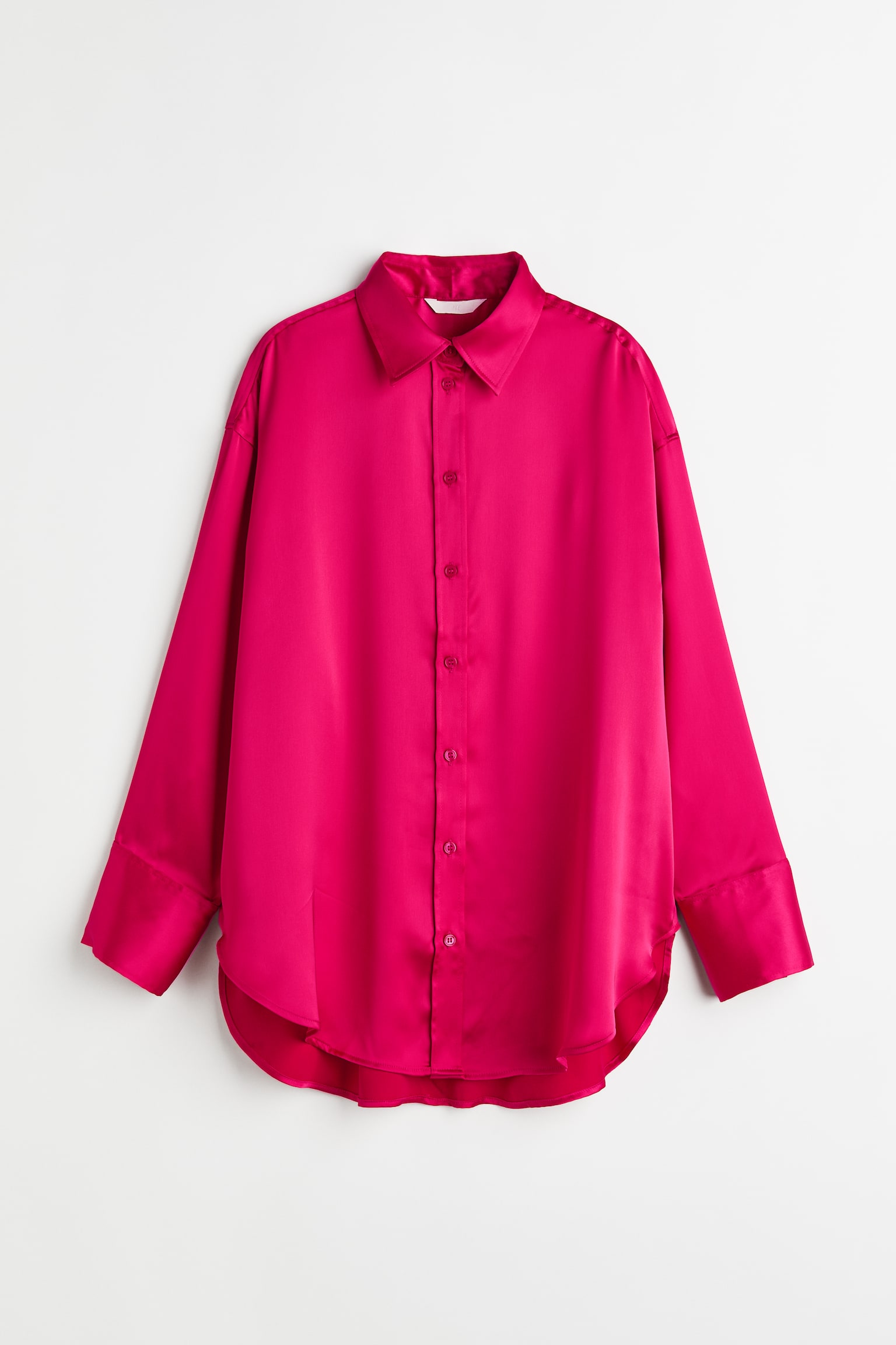 Oversized Blouse - Cerise/Light pink/White/Light blue - 1