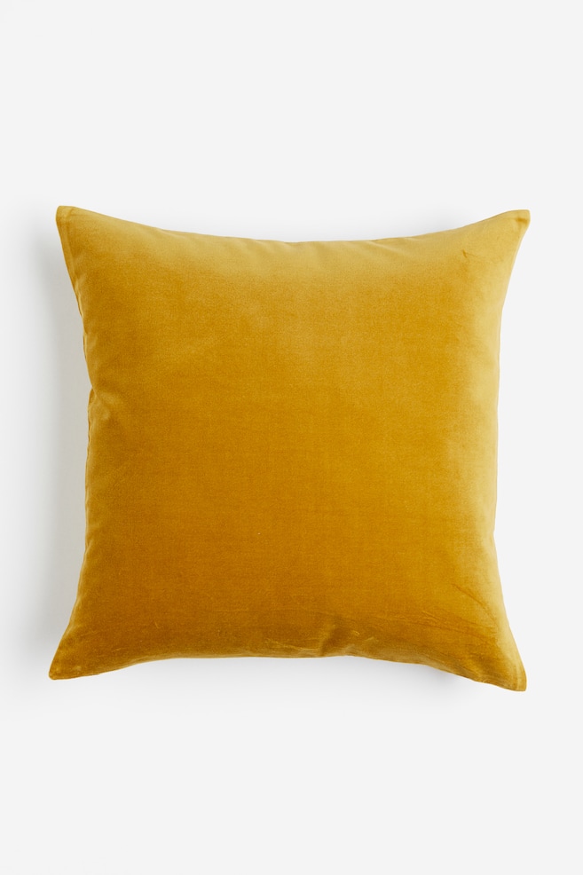 Cotton velvet cushion cover - Yellow/Dark grey/Sage green/Red/dc/dc/dc/dc/dc/dc/dc/dc/dc - 1
