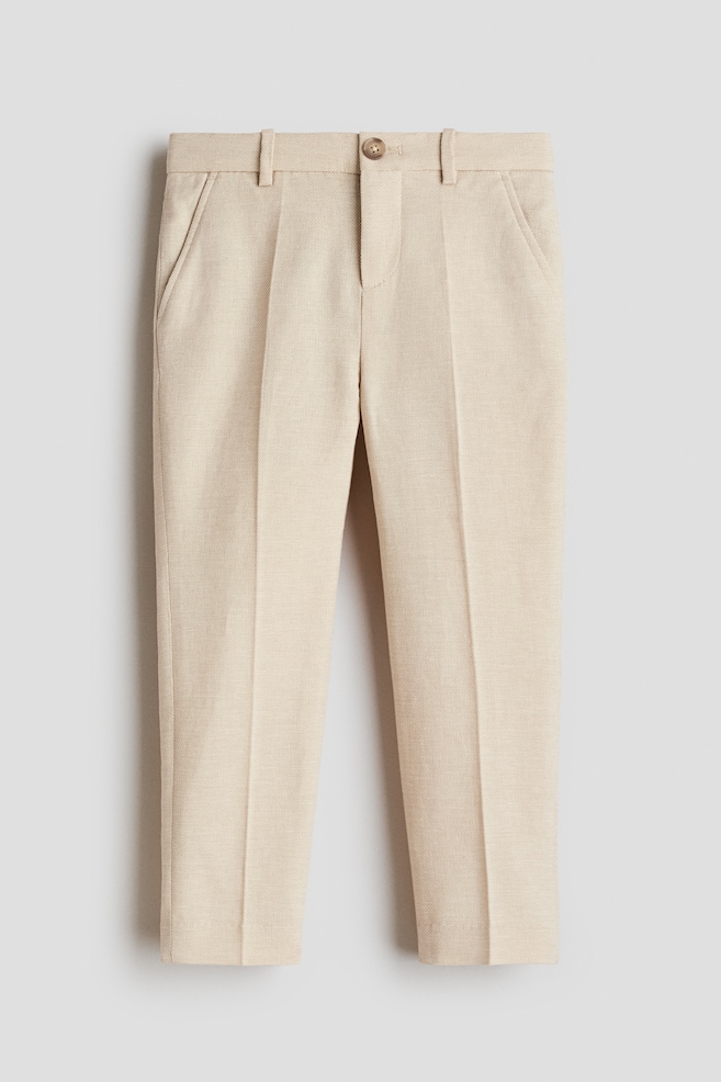 Slim Fit Suit trousers - Light beige/Dark grey/Navy blue/Light blue marl/Mint green/Beige/Checked - 1