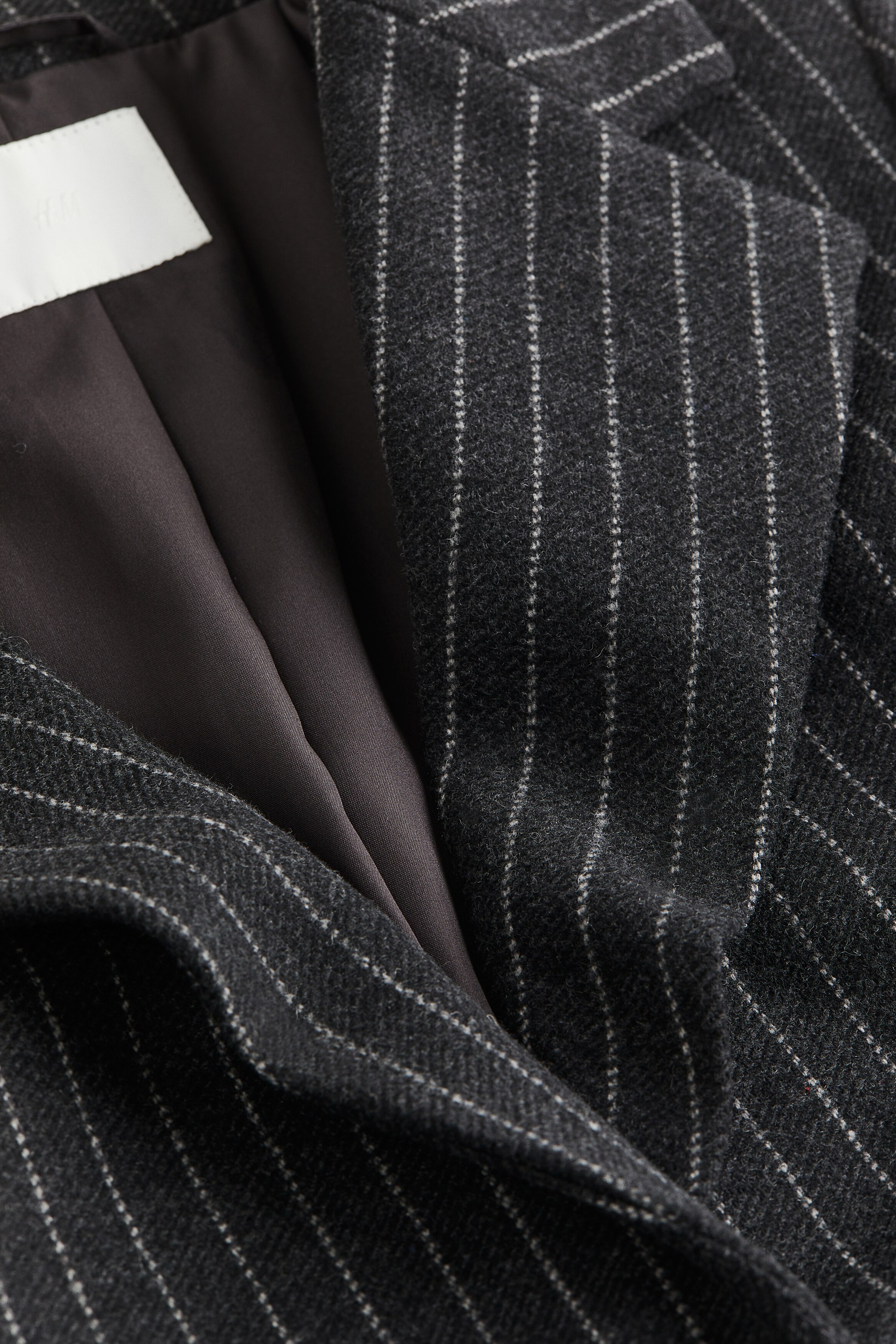 シングルブレストジャケット - ダークグレー／ピンストライプ